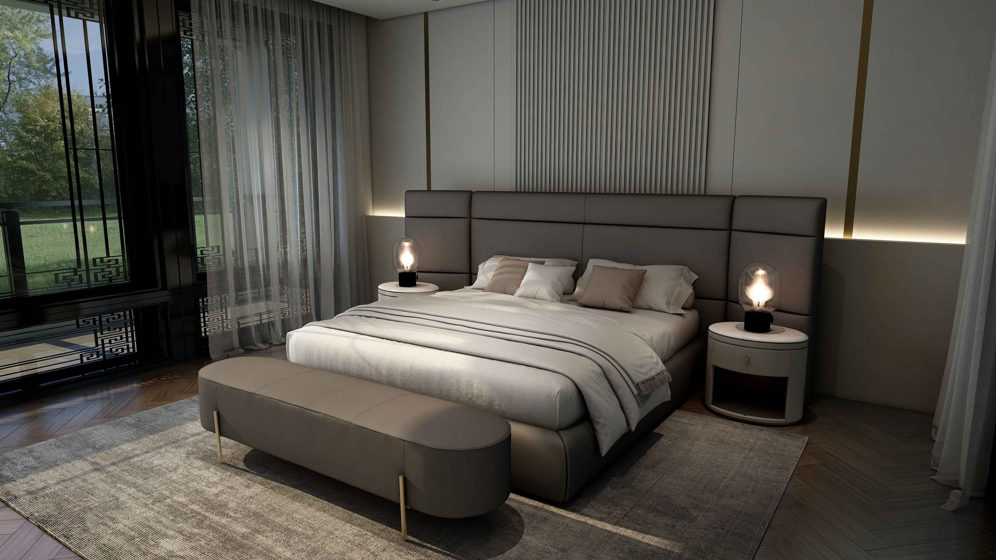 Italian minimalist style A60 full leather cover bed KB-VVCASA-BED-VX1-1802-1 Bed