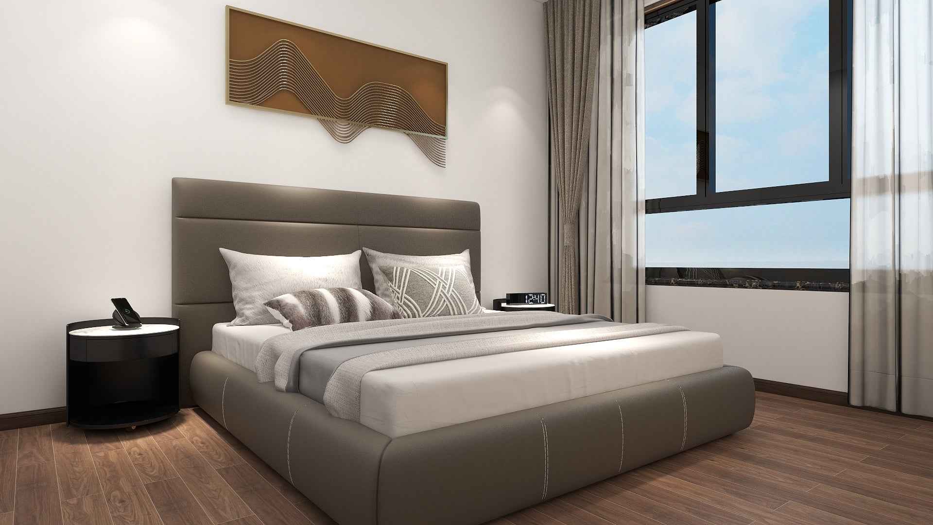 Italian minimalist style A60 full leather cover bed KB-VVCASA-BED-VX1-1802-1 Bed