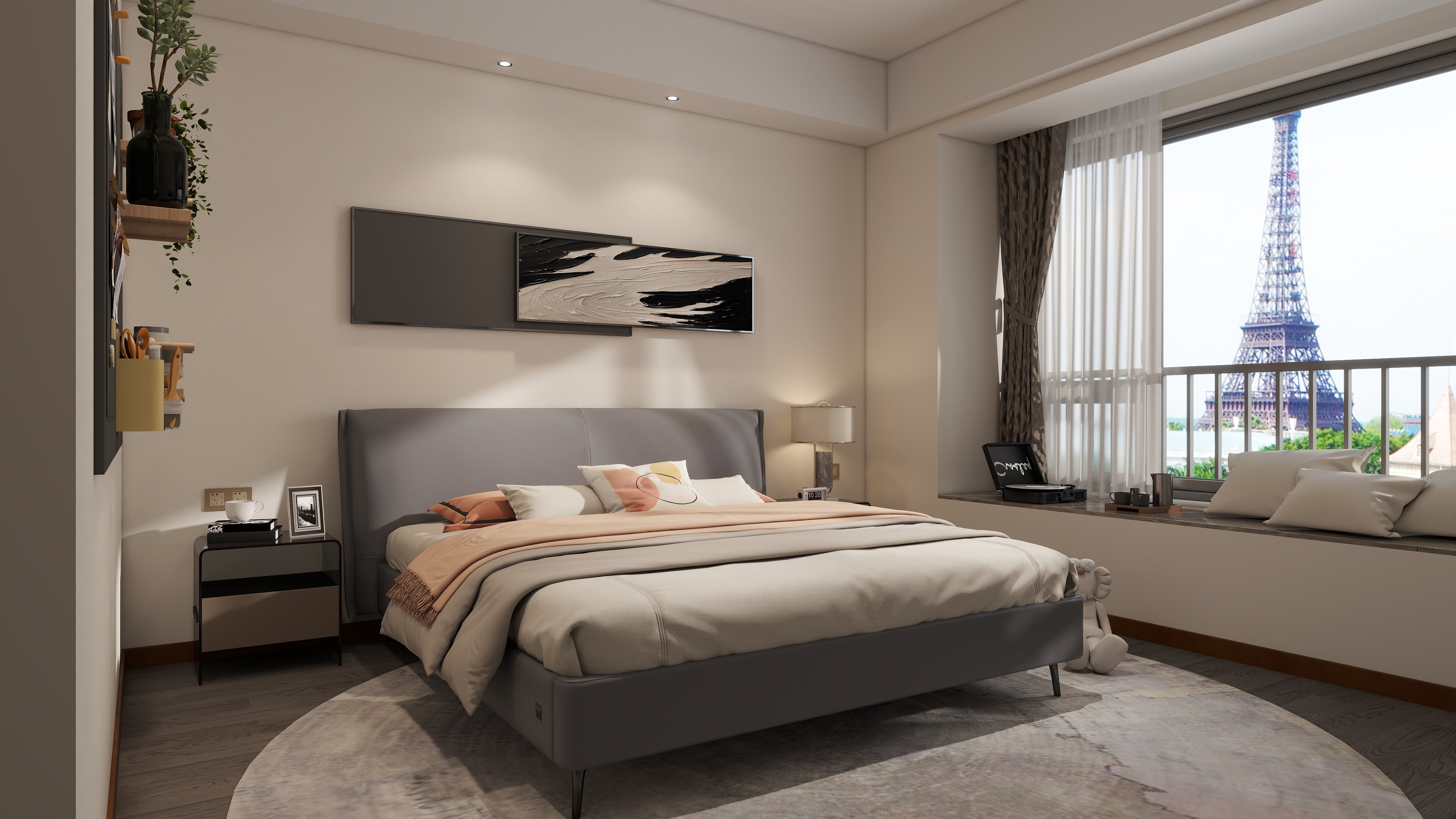 VX2-2327-1 Bed Modern minimalist style - Chiuchiufurniture