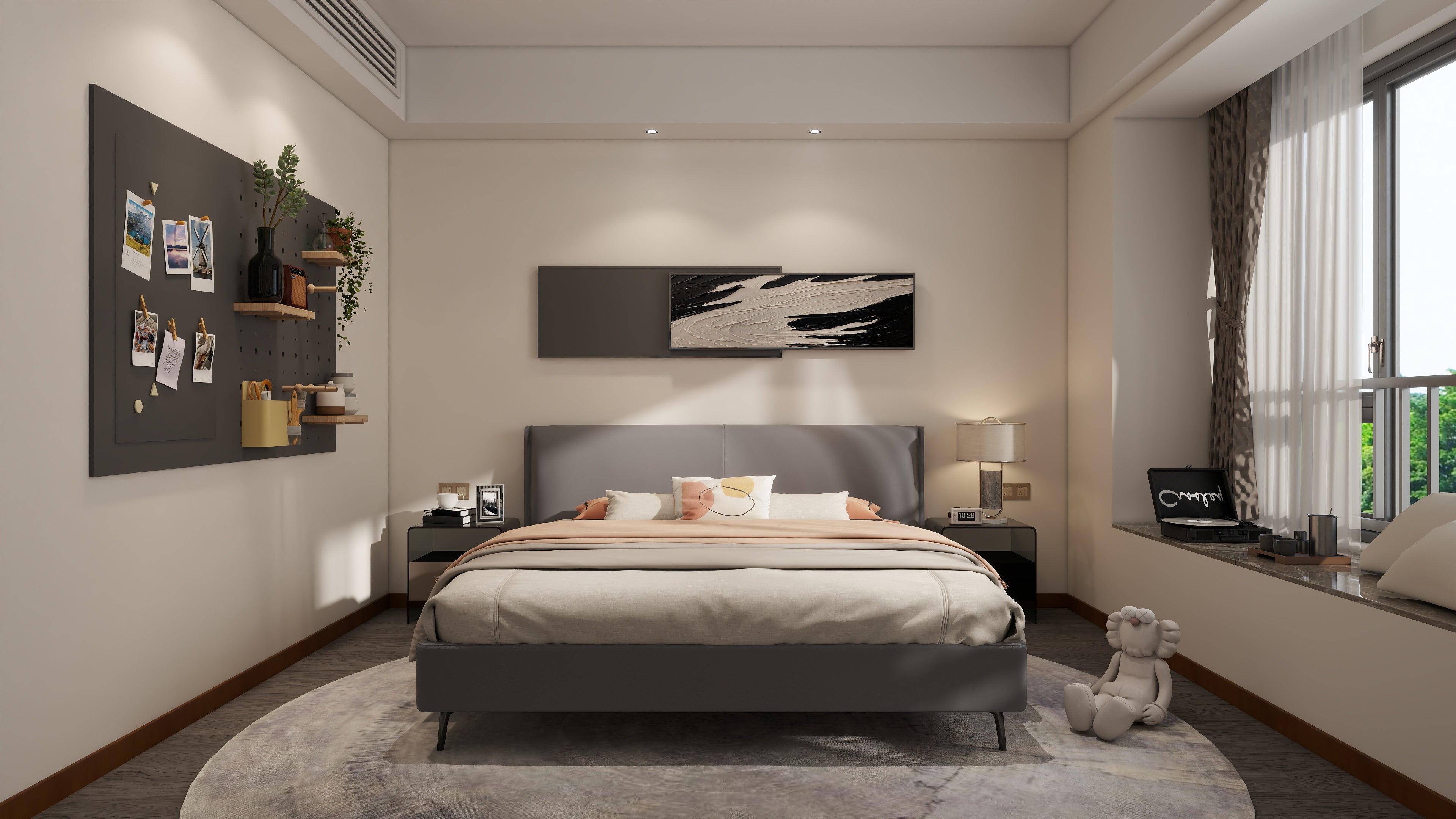 VX2-2327-1 Bed Modern minimalist style - Chiuchiufurniture