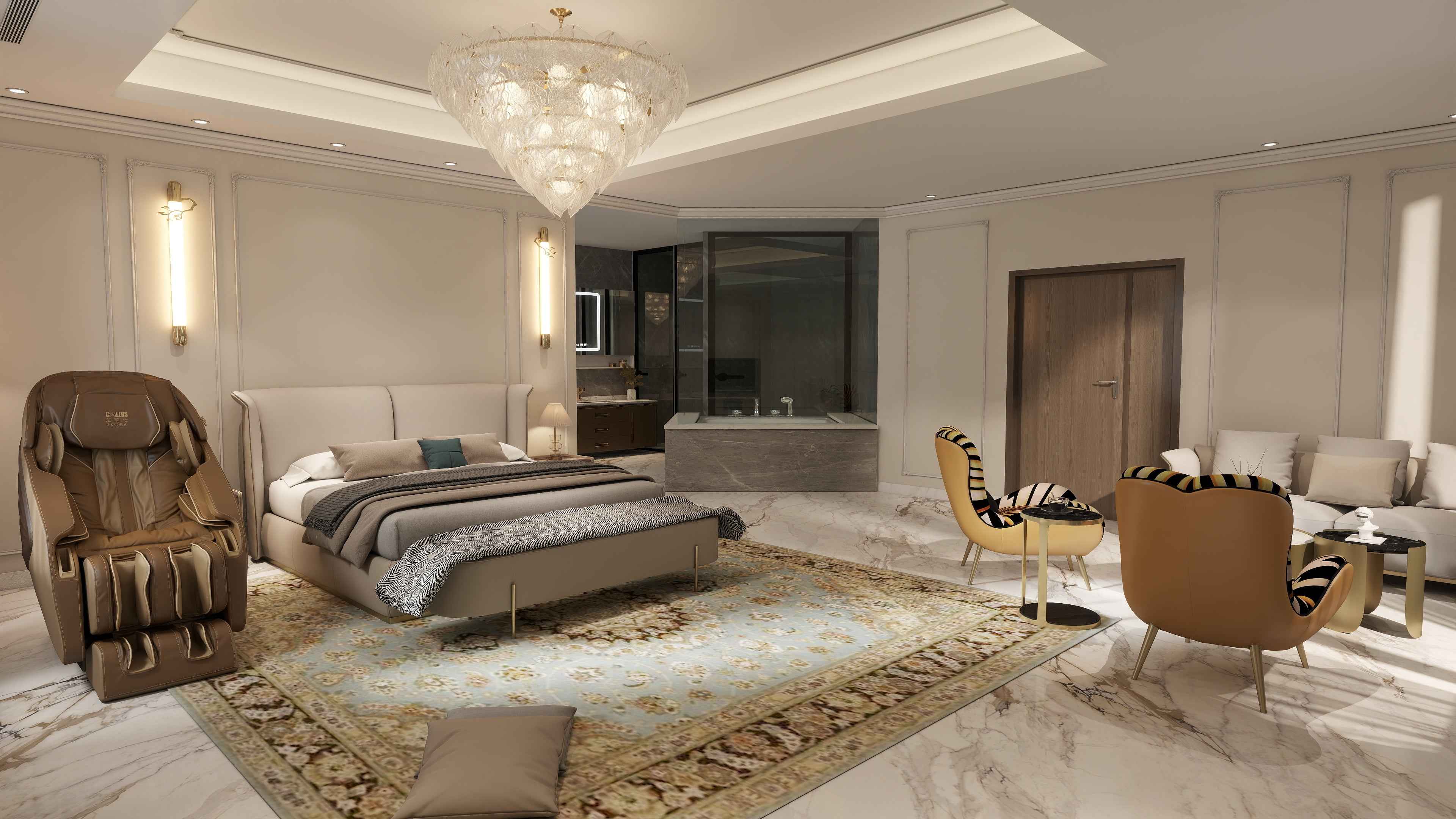 Italian Minimalist Microfiber Bed Set KB-VVCASA-BED-VX5-2105-1 Bed