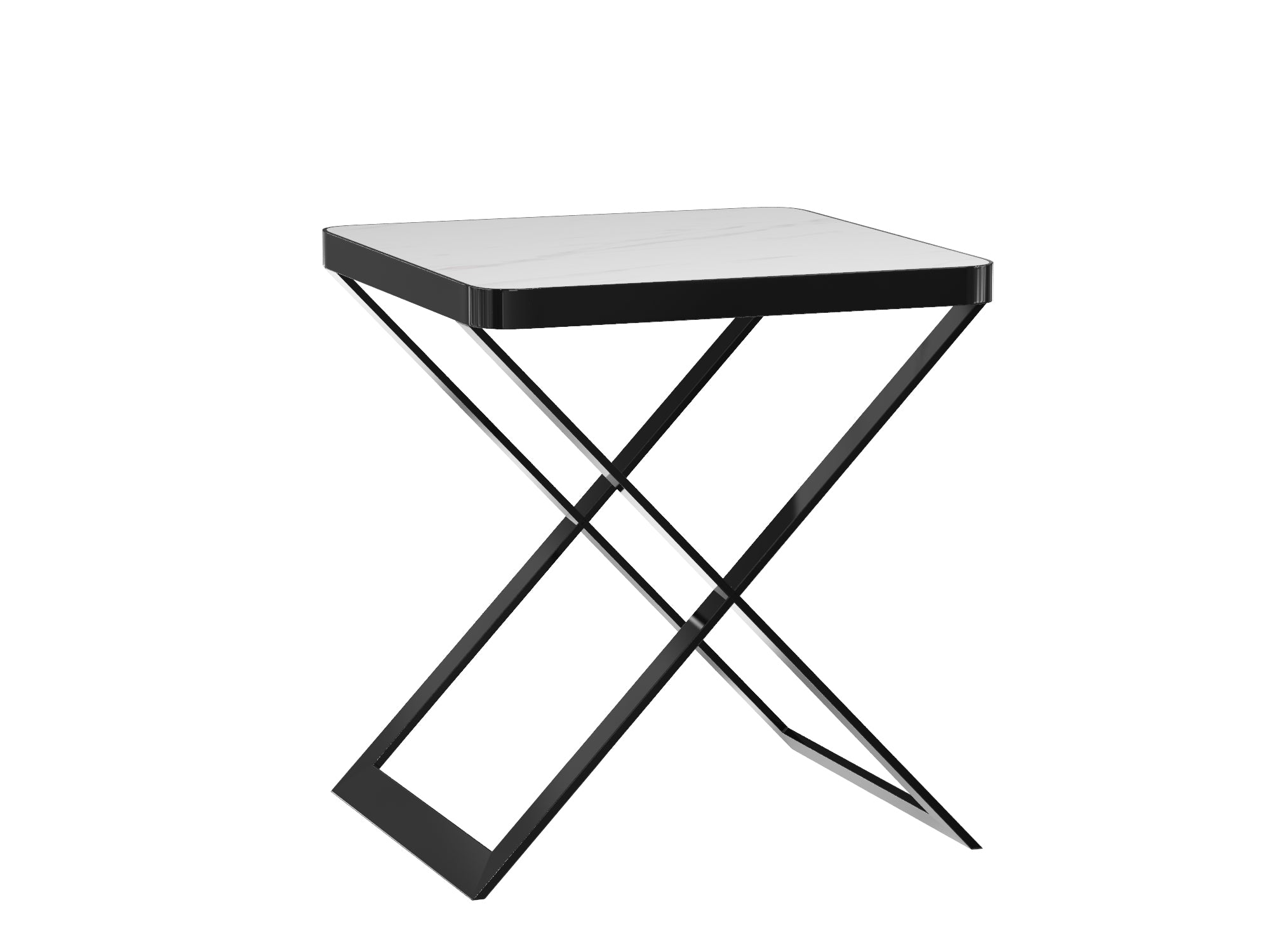 Jazz white marble black titanium steel light luxury coffee table W001H6B Bentley Coffee Table Tea table Coner table - Chiuchiufurniture