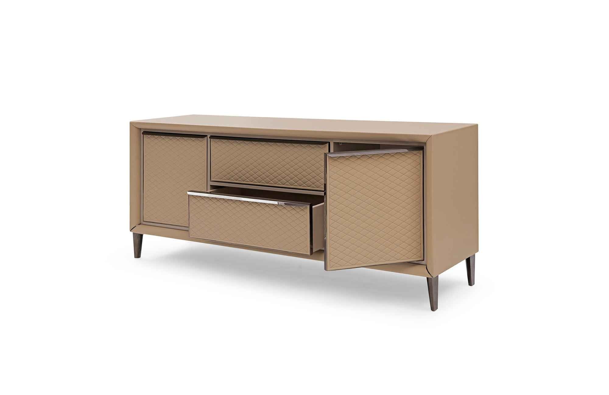 Chic Diamond Pattern TV Cabinet - Elevate Your Entertainment Space W008H12B Bentley TV Cabinet,sideboard
