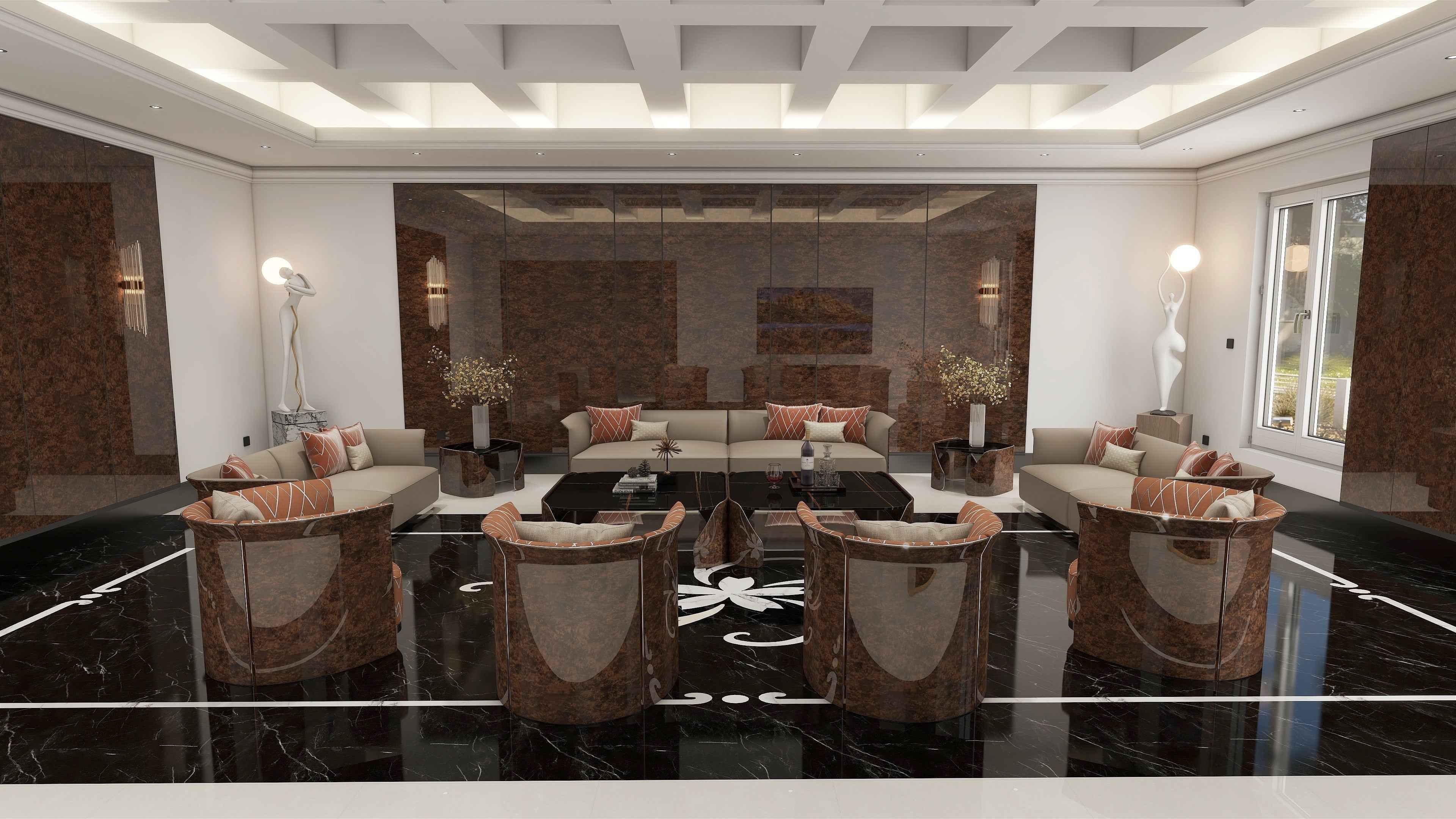 Elegant Corner Coffee Table for Living Room W019H6 Visionnaire style Fitzgerald side table