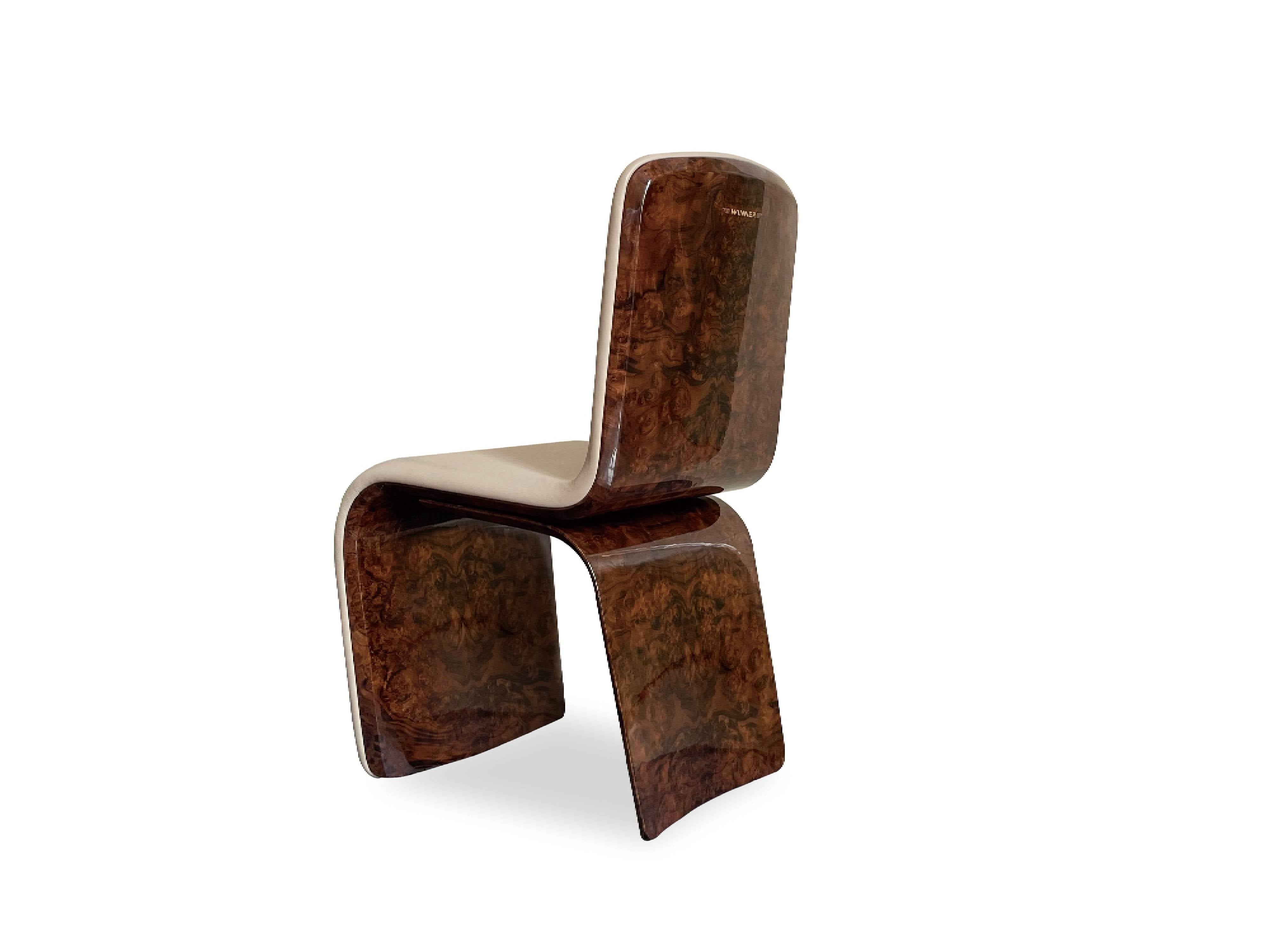 Premium Leather Dining Chair W016D6 – Bentley Style Ridley Chair with Curved Back and Legs, Luxury Dining Chairs - Chiuchiufurniture