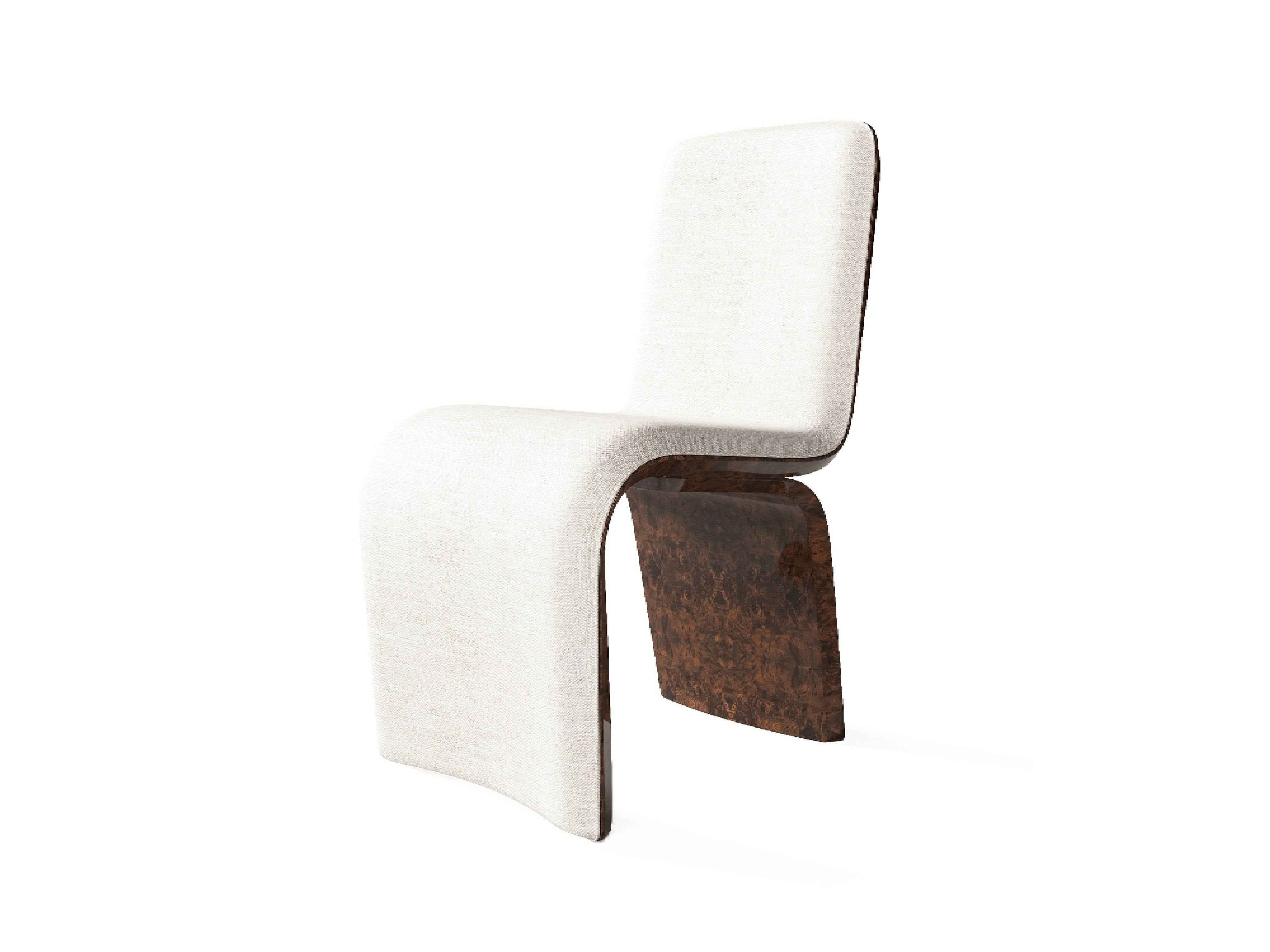 Premium Leather Dining Chair W016D6 – Bentley Style Ridley Chair with Curved Back and Legs, Luxury Dining Chairs