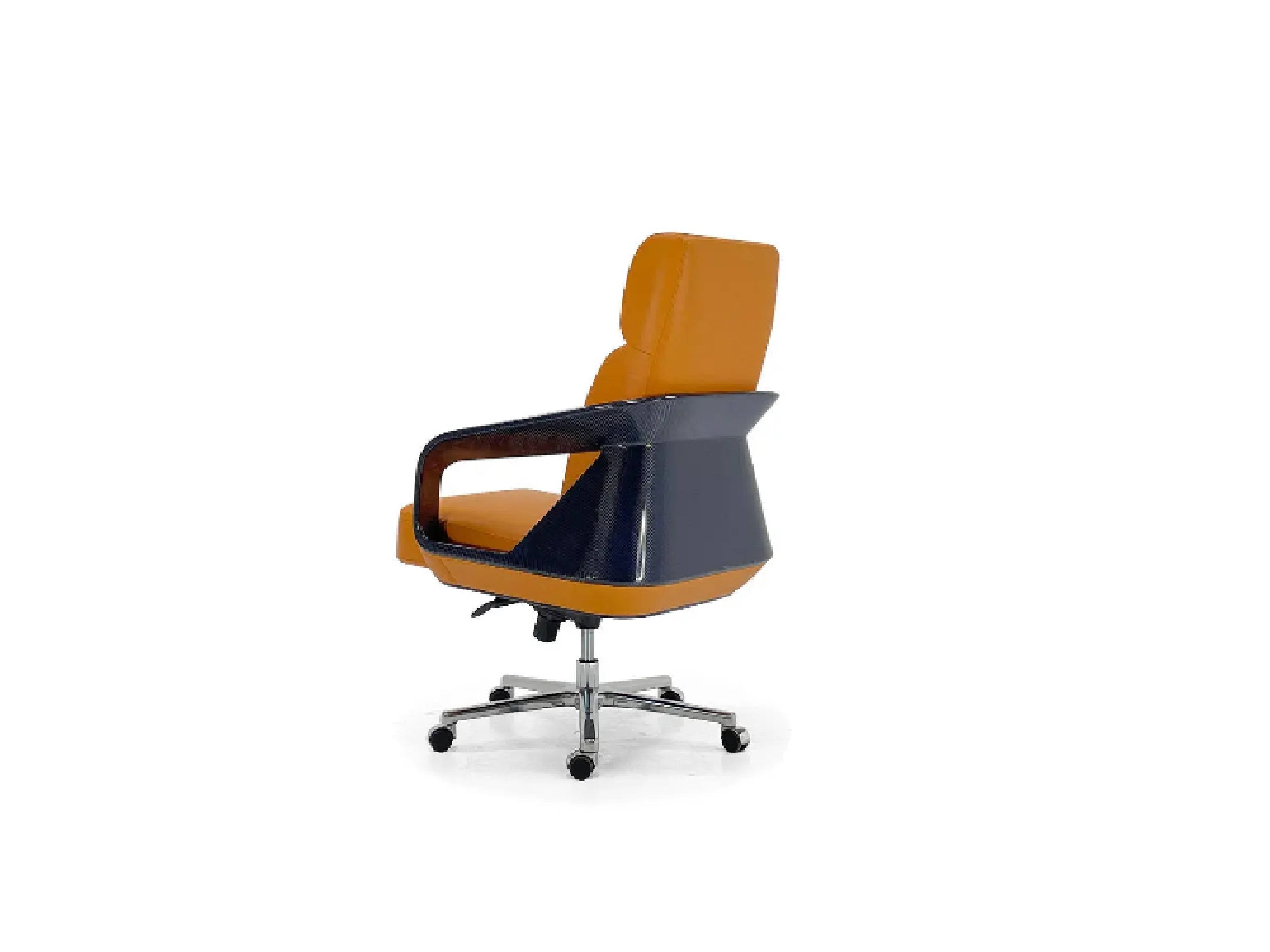 Bugatti-Style High Back Office Chair - Luxury Carbon Fibre and Leather Executive Chair-W018S21 - Chiuchiufurniture