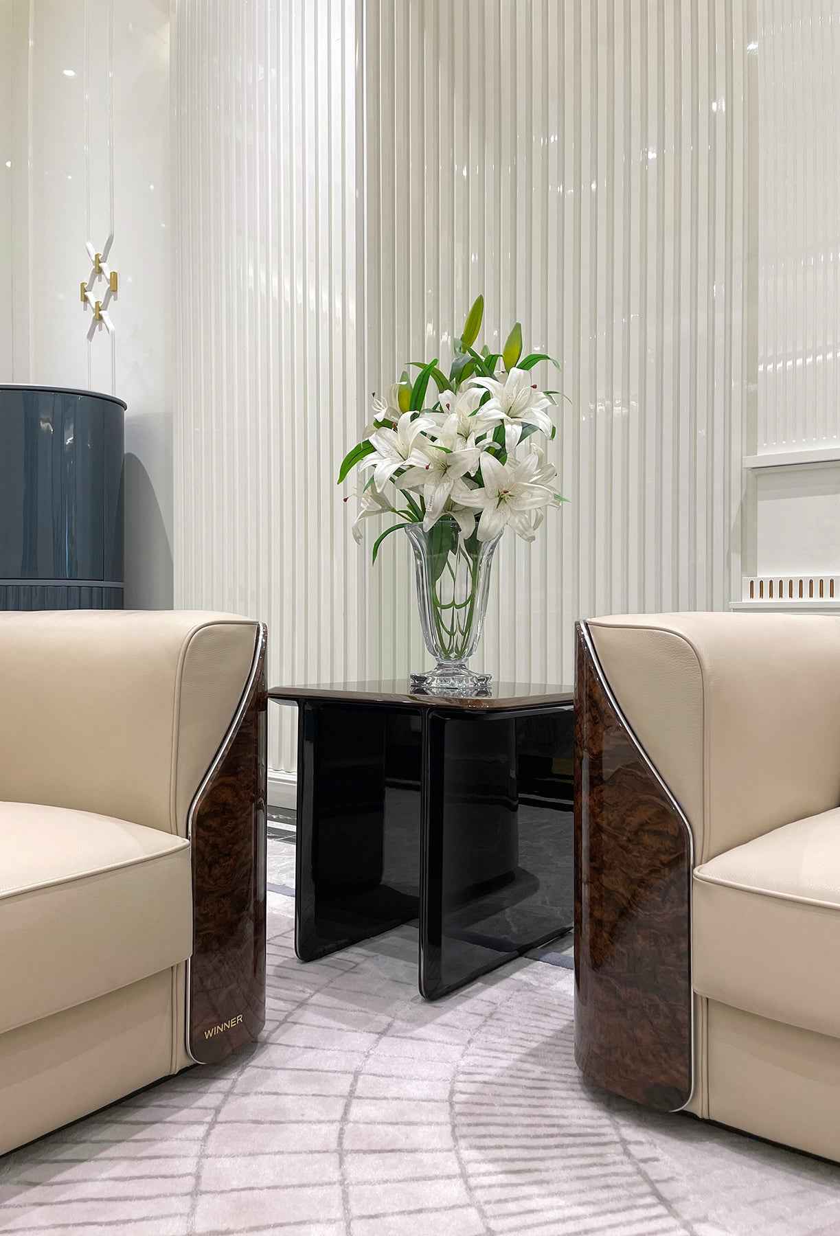 Leather furniture sofa living room light luxury modern sofa set W019SF2 Visionnaire style Fitzgerald Sofa