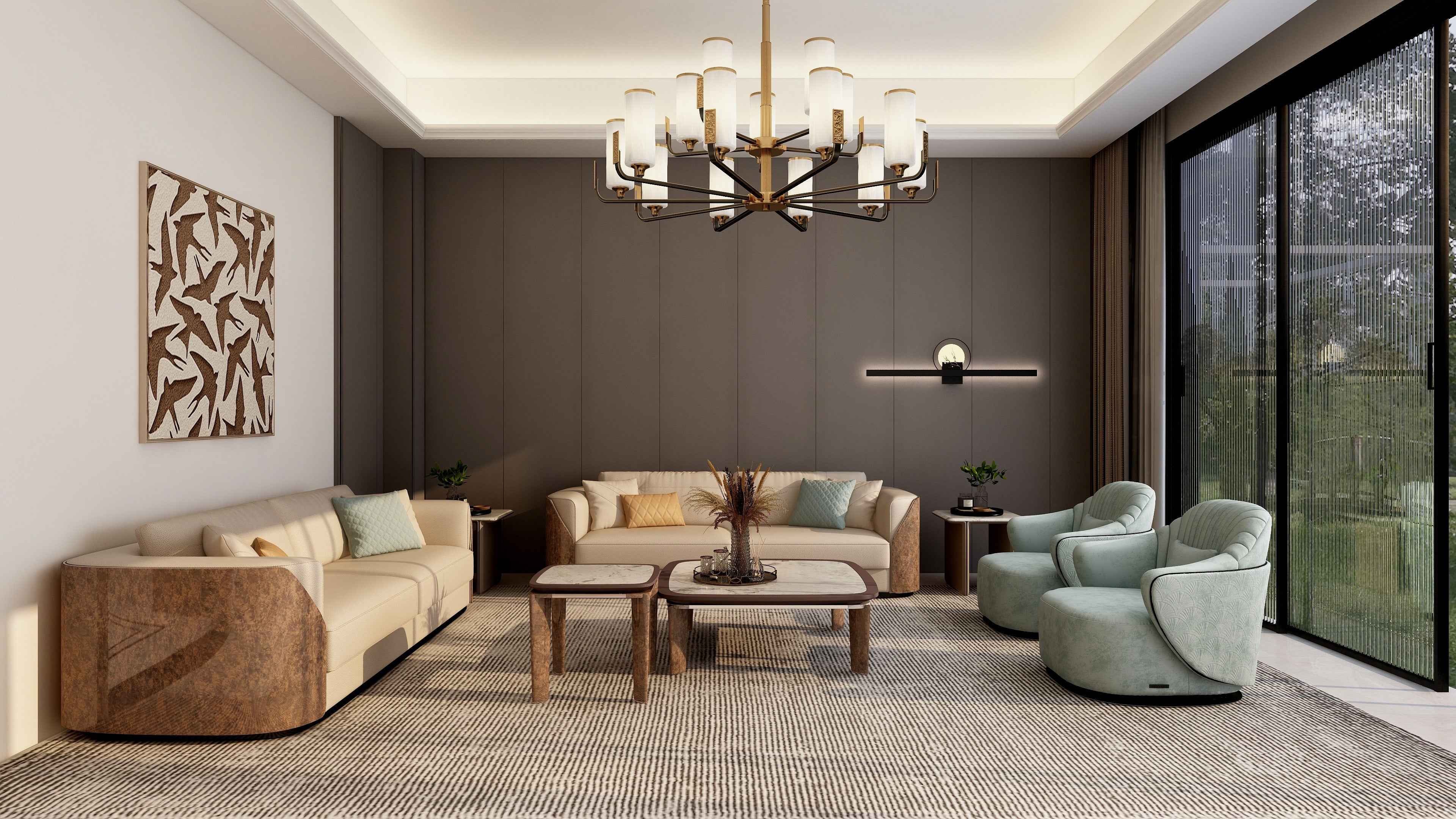 Leather furniture sofa living room light luxury modern sofa set W019SF2 Visionnaire style Fitzgerald Sofa