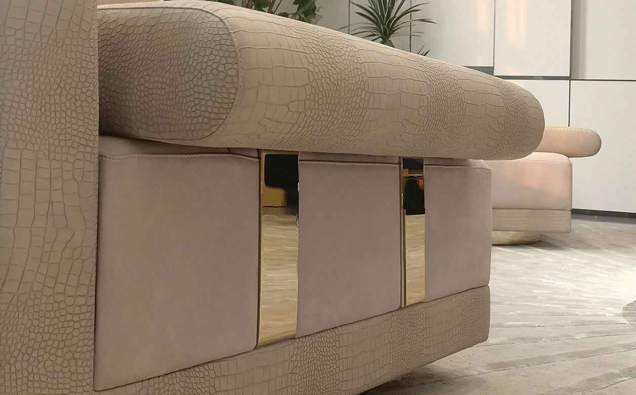 Minimalist Curved Fabric Sofa WH306SF2LC Modern furniture sofa