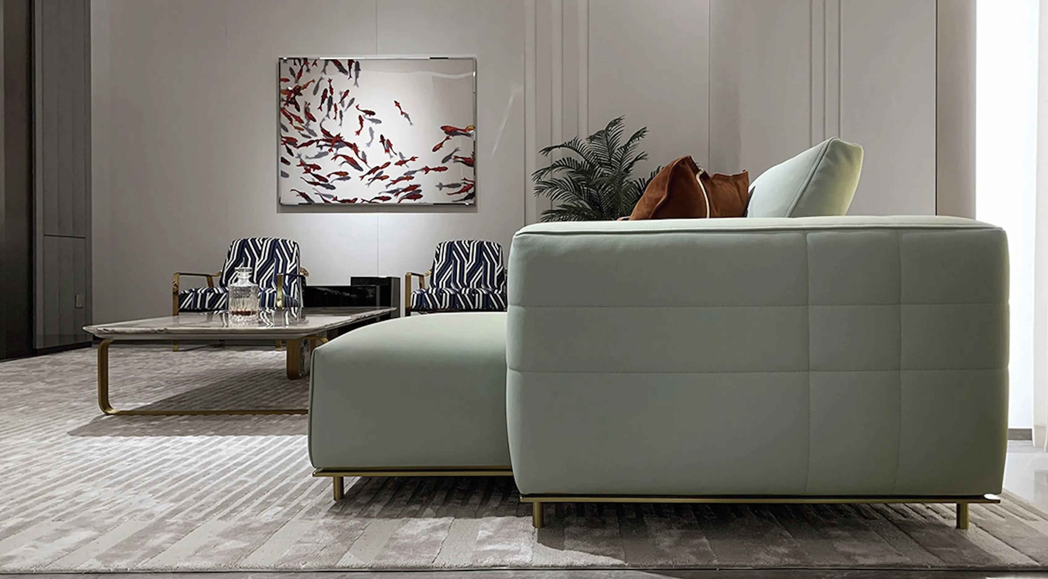 WH309SF3R SOFA THE MODERATE BRIGHTNESS OF THE MINT GREEN - DETAILS