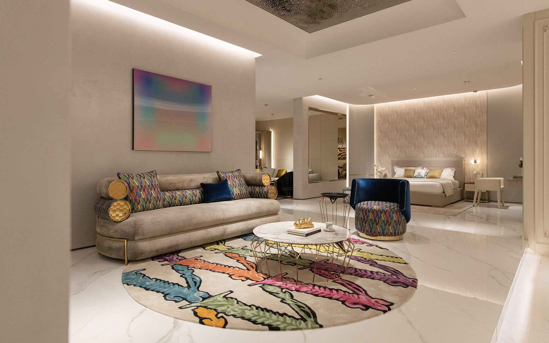 ltalian ILight Luxury Rmbroidery Fabric Leisure Chair WH310SF11B Lounger chair