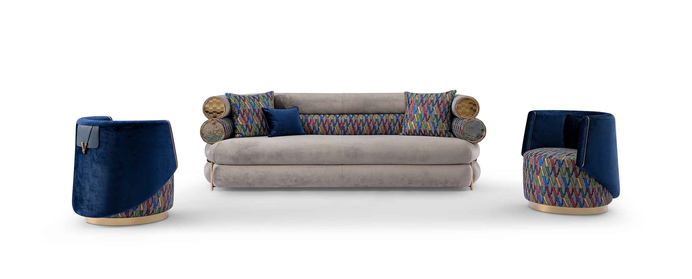 ltalian ILight Luxury Rmbroidery Fabric Leisure Chair WH310SF11B Lounger chair