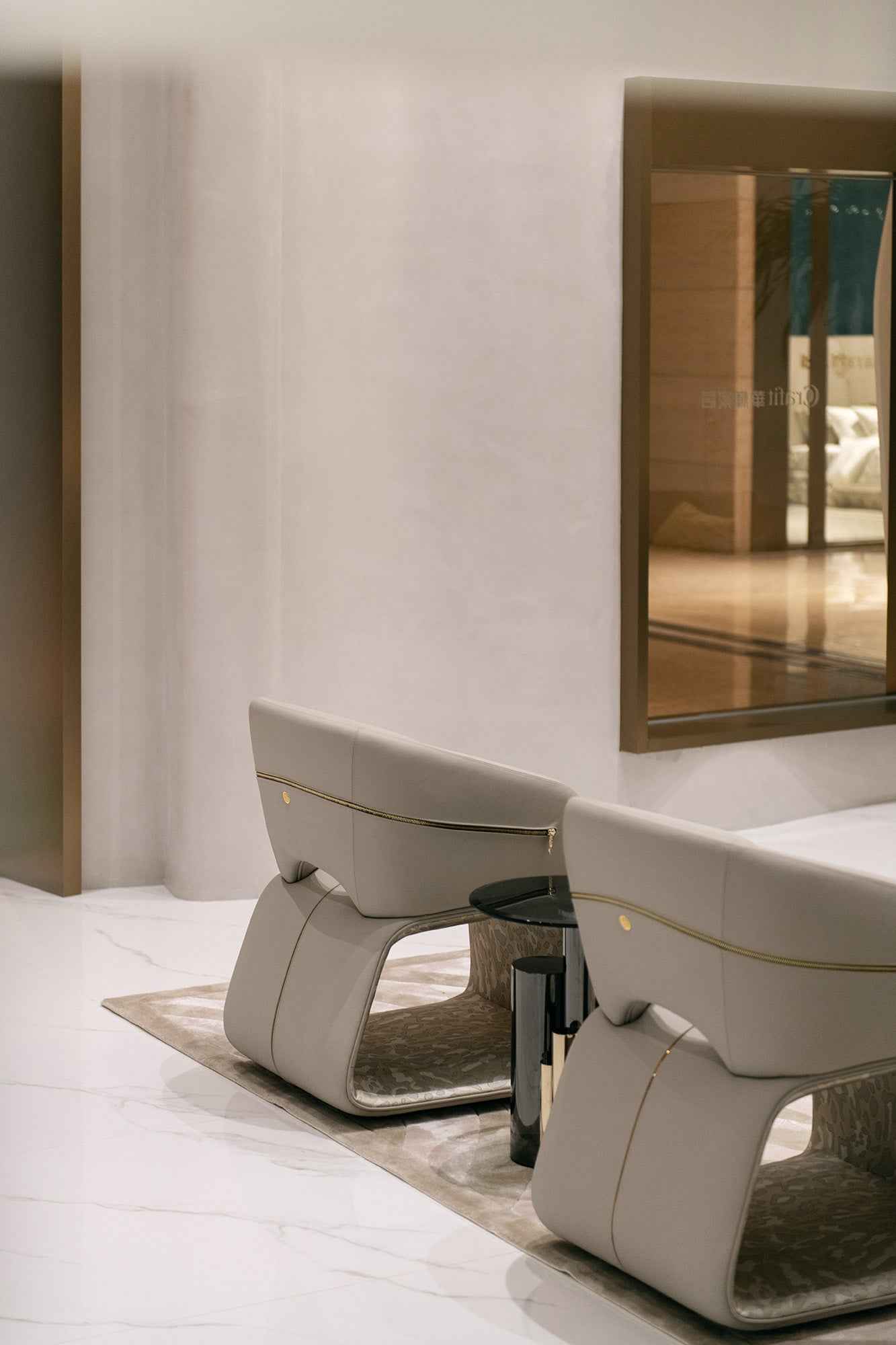 Leather Upholstered Lounge Chair with Metal Zipper Accents WH312SF11B Lounger chair