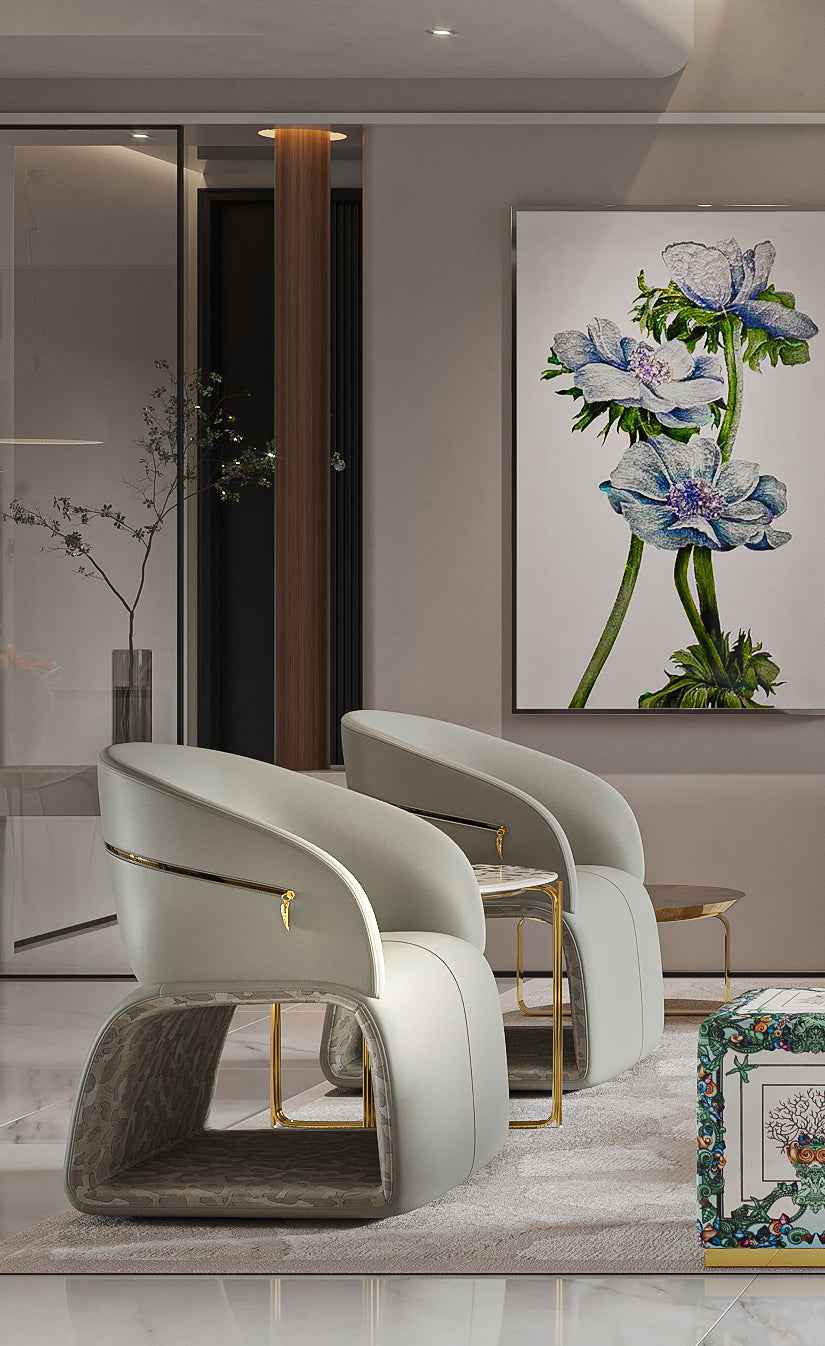 Leather Upholstered Lounge Chair with Metal Zipper Accents WH312SF11B Lounger chair