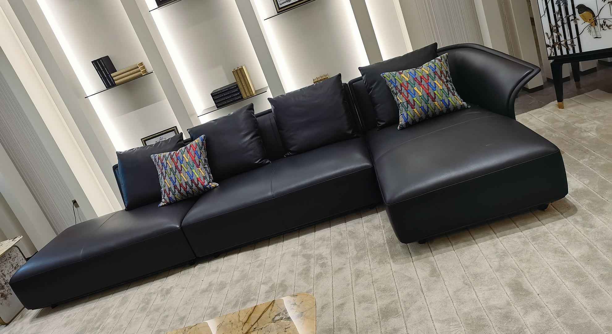 American Style Modern Leather Sofa WH313SF1B- WH313SF3B-WH313SF3 Sofa