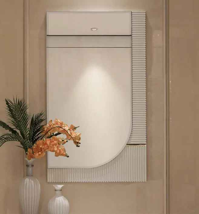 White Elegant Entrance Way Wall Mirror Bentley W012H9 Mirror,Mirrors for decorative backdrops