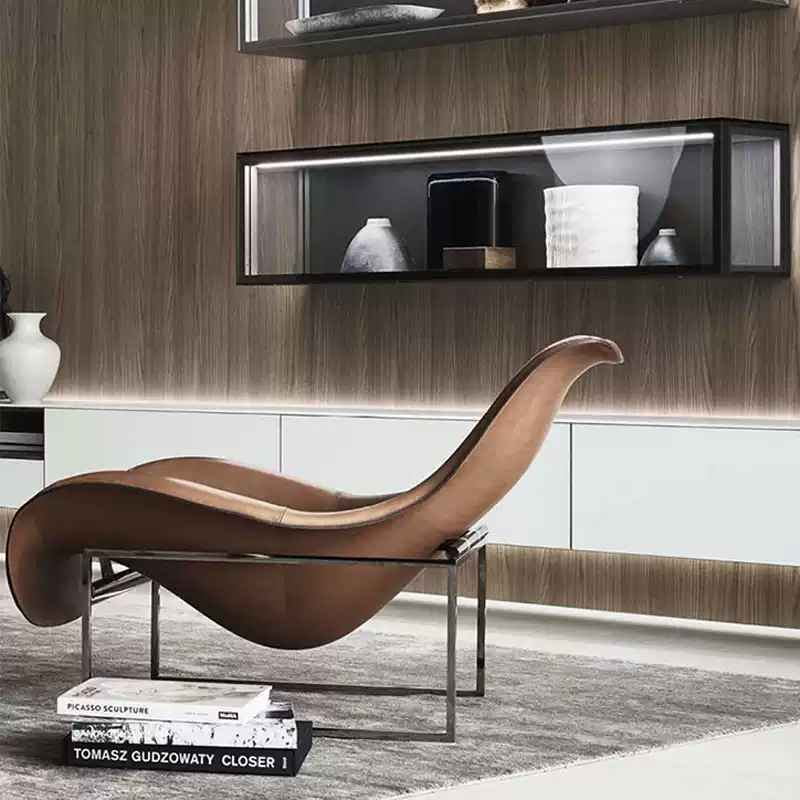 XXY-115 Leisure chair Fibreglass Duck ChairSaddle Leather Recliner