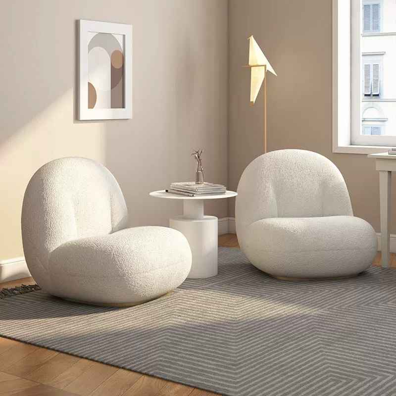 XXY-363 Leisure chair Creative little chubby Netflix single lamb's wool chair sofa chair
