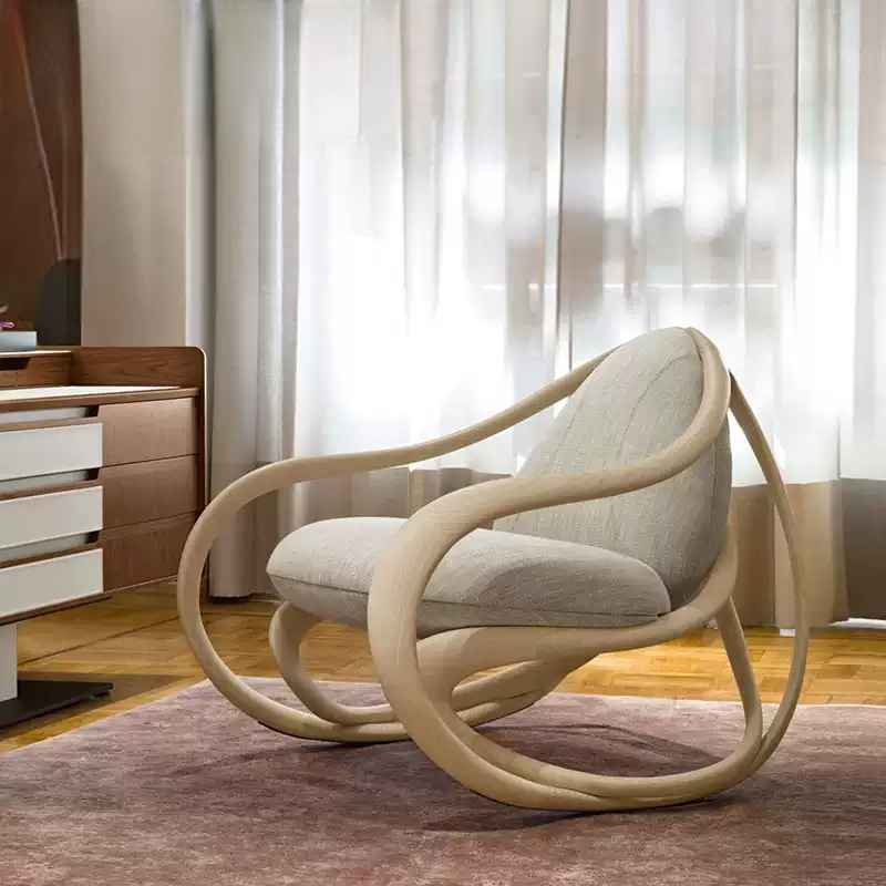 XXY-558 Solid Wooden Lazy Boy Rocking Chair