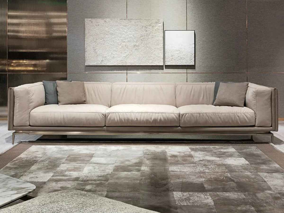 Leather furniture sofa living room Modern sofa set industrial and luxury interwoven W011SF1LGB Sofa Visionnaire style Legend corner sofa