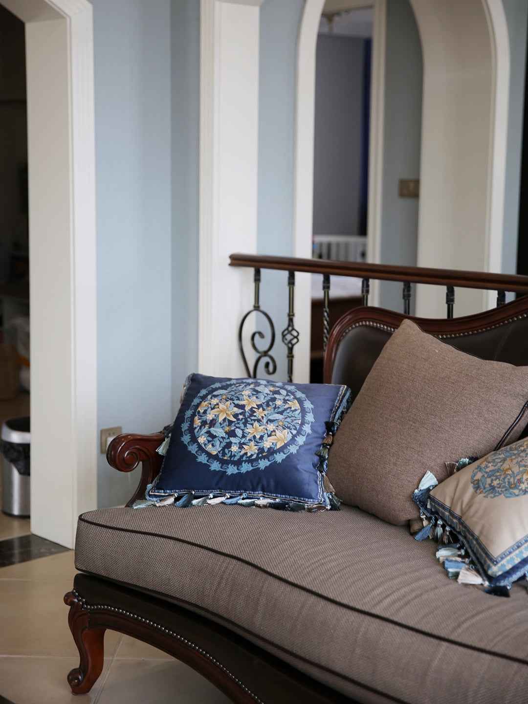 French Throw pillow cushion light luxury headrest car waist pillow