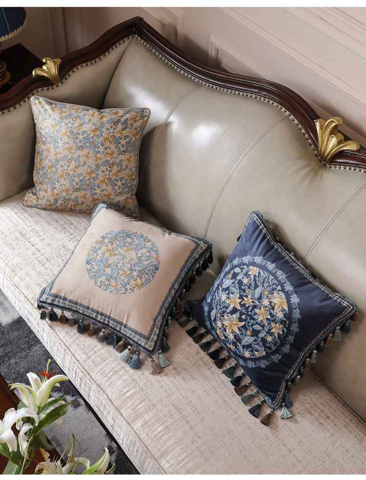 French Throw pillow cushion light luxury headrest car waist pillow