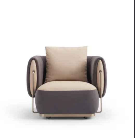 Modern Minimalist Full Leather Grey Sofa DJ5-060 Sofa