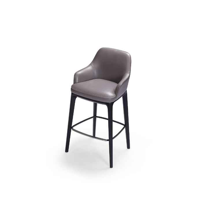 Italian minimalist leather Barstool chair HD1-1823 Barstool
