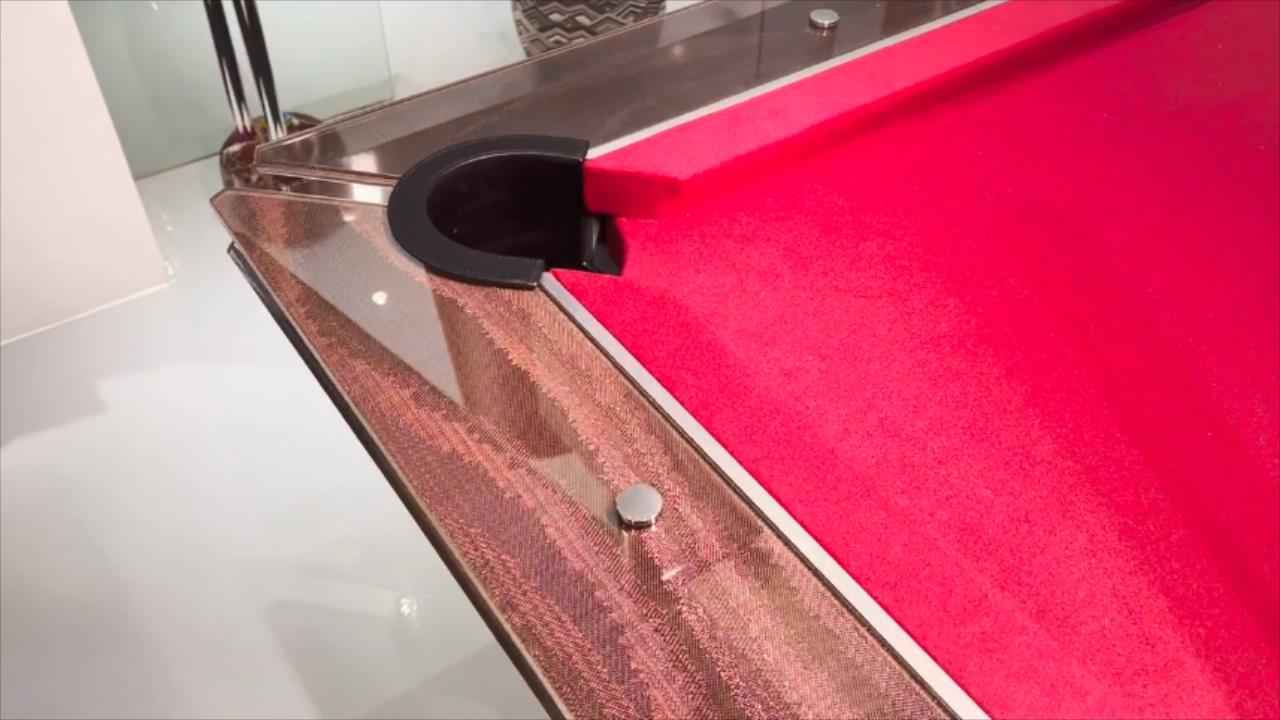 Special funds Special customization Red glass pool table