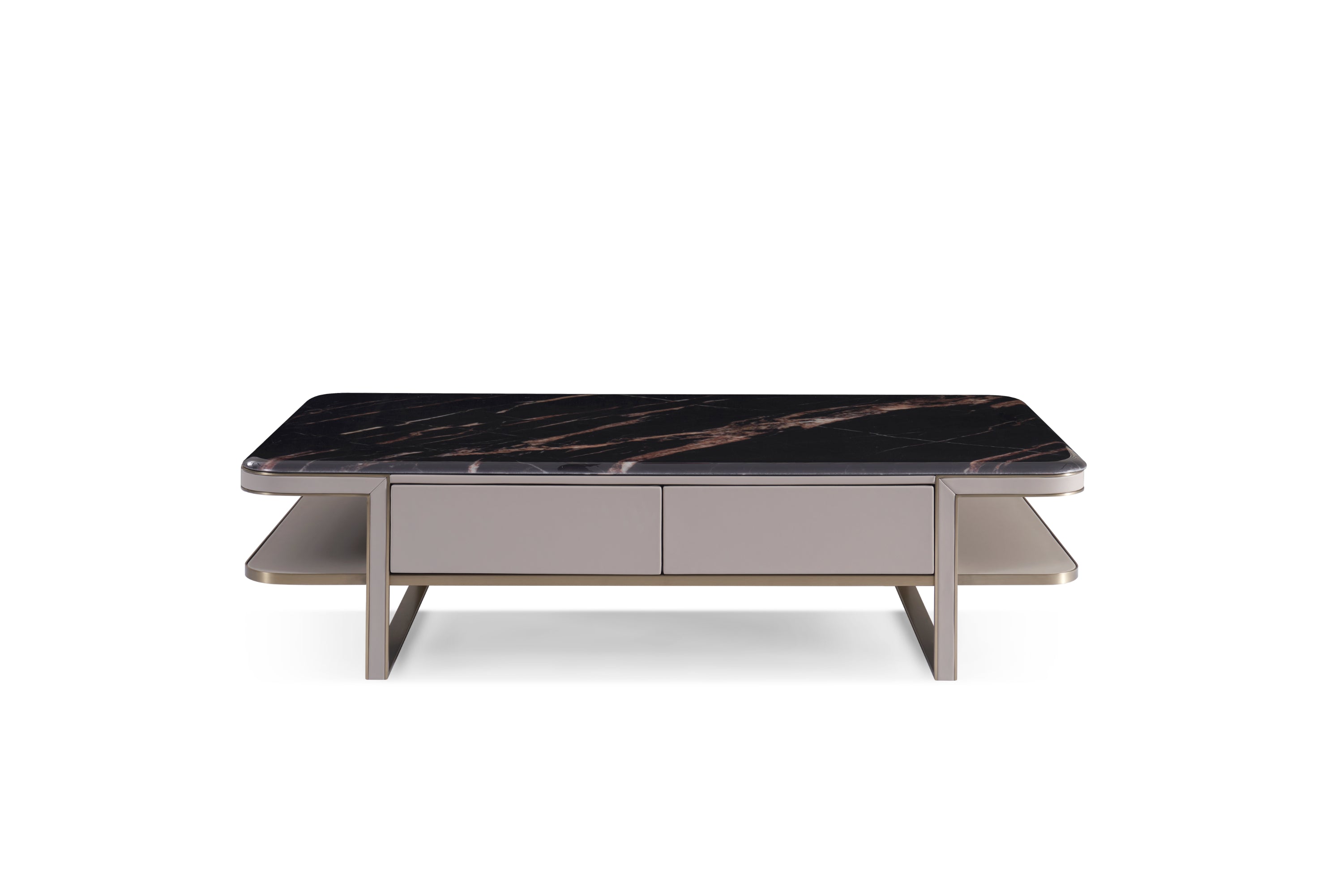 Light Luxury Square Marble Double-decker DC3-053-1 Coffee Table DD