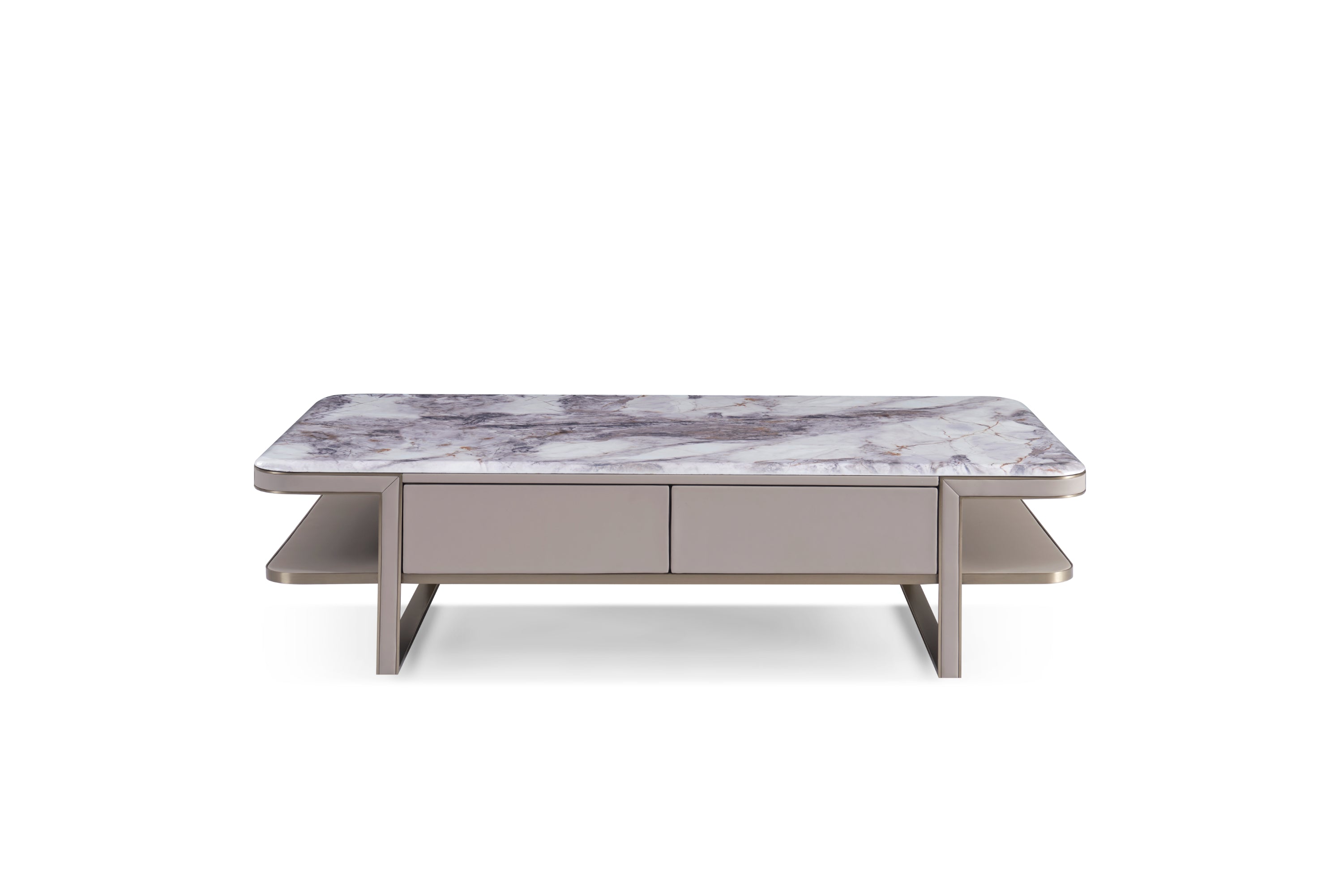 Light Luxury Square Marble Double-decker DC3-053-1 Coffee Table DD