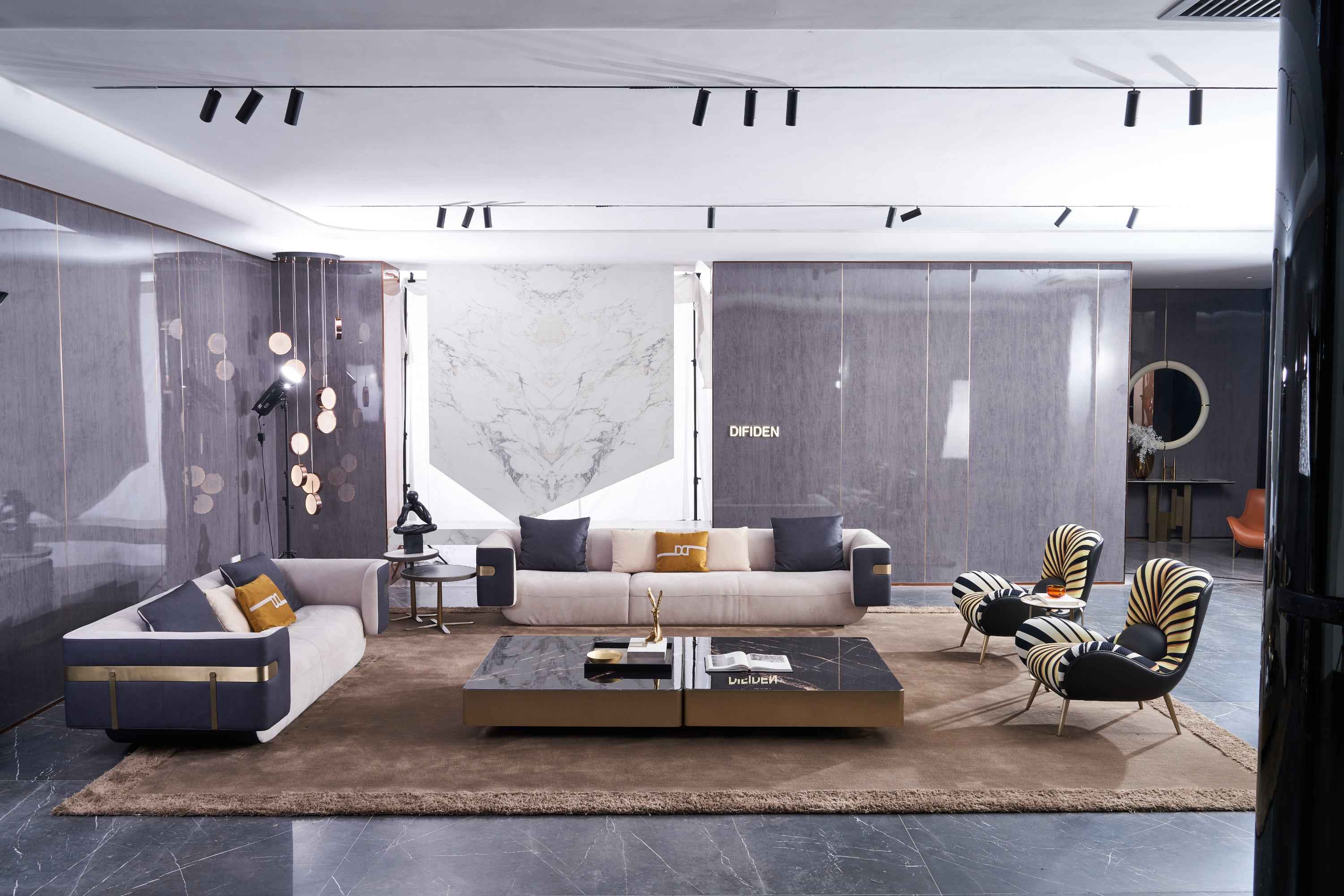 Italian minimalist A66 leather sofa DJ5-051 Sofa