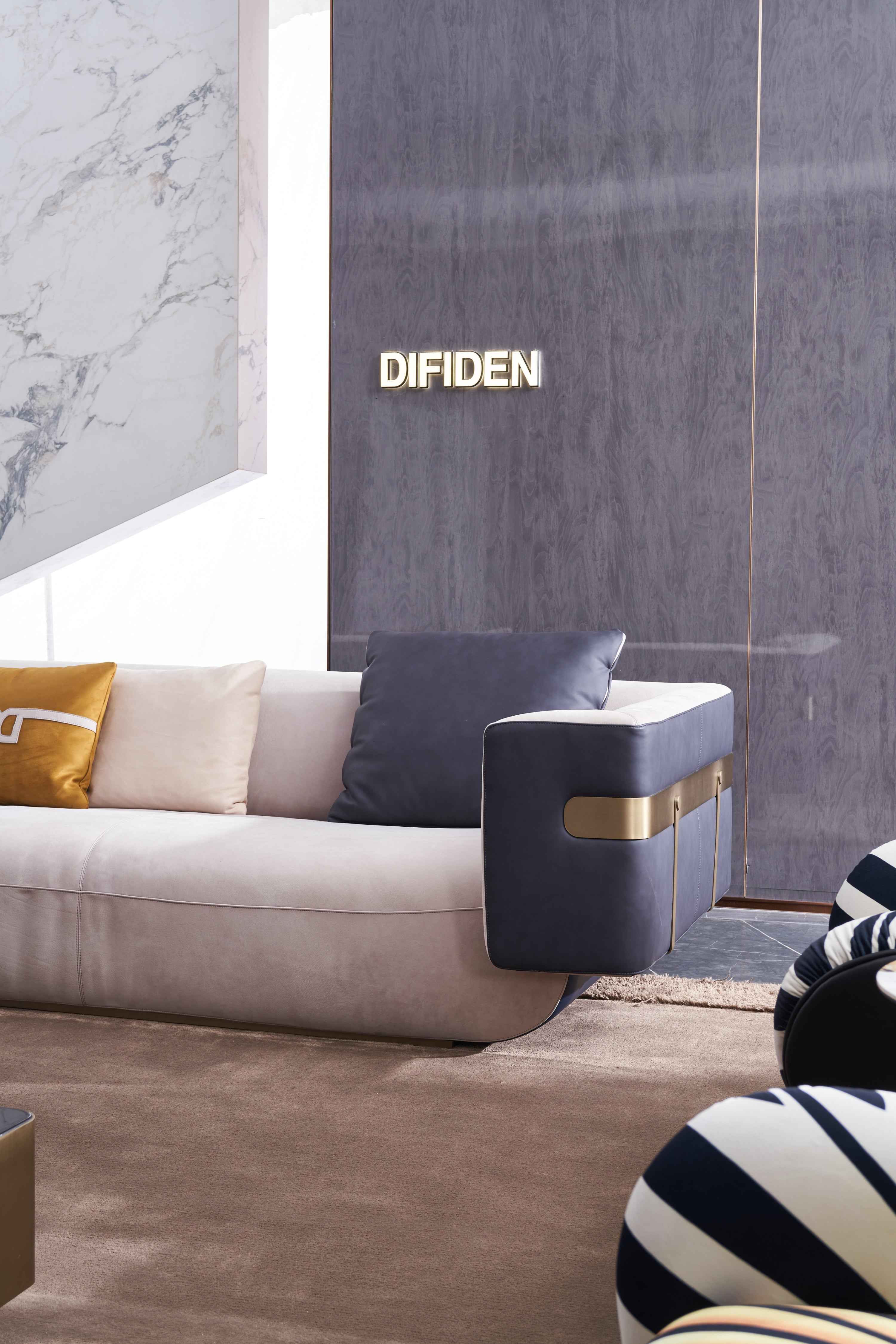 Italian minimalist A66 leather sofa DJ5-051 Sofa