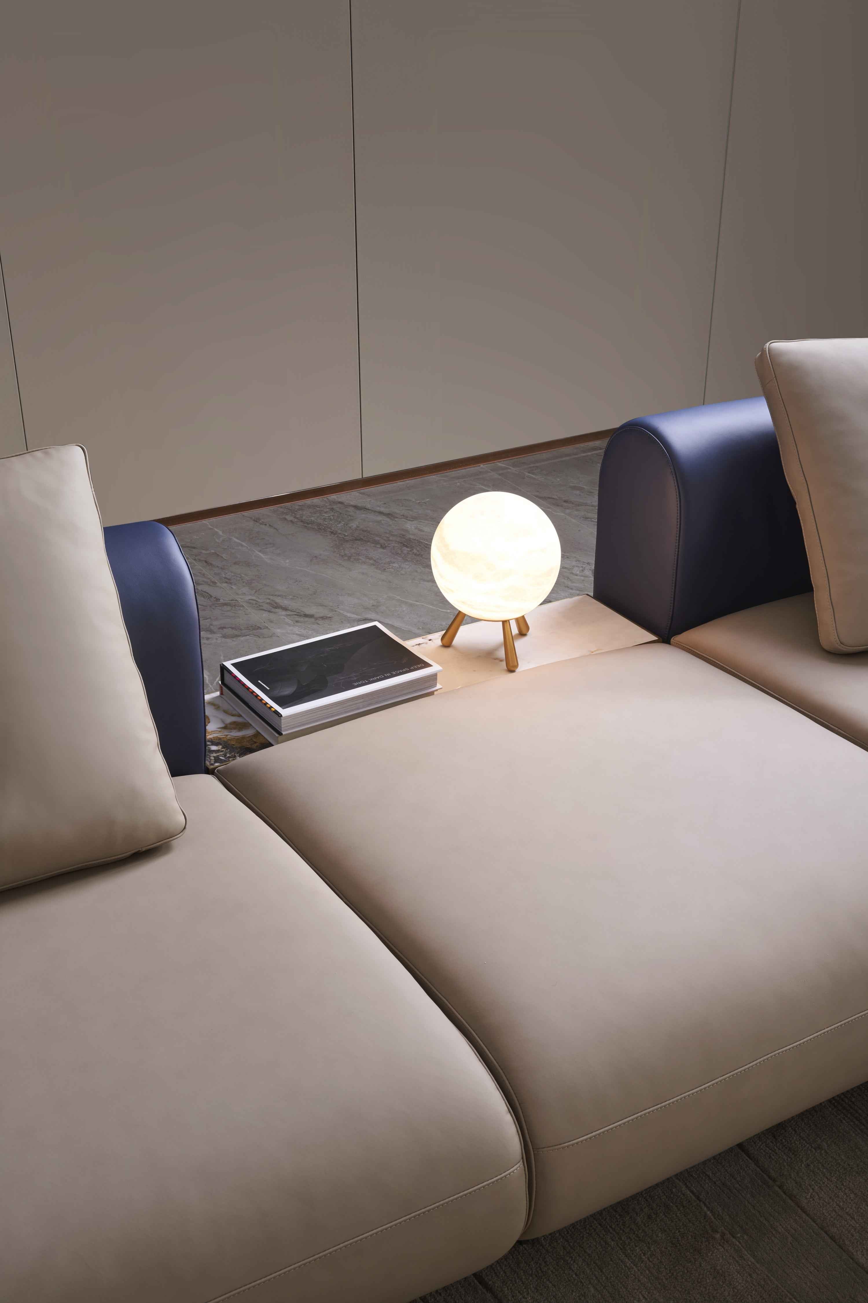 Italian minimalist AB04 leather sofa DJ5-052 Sofa