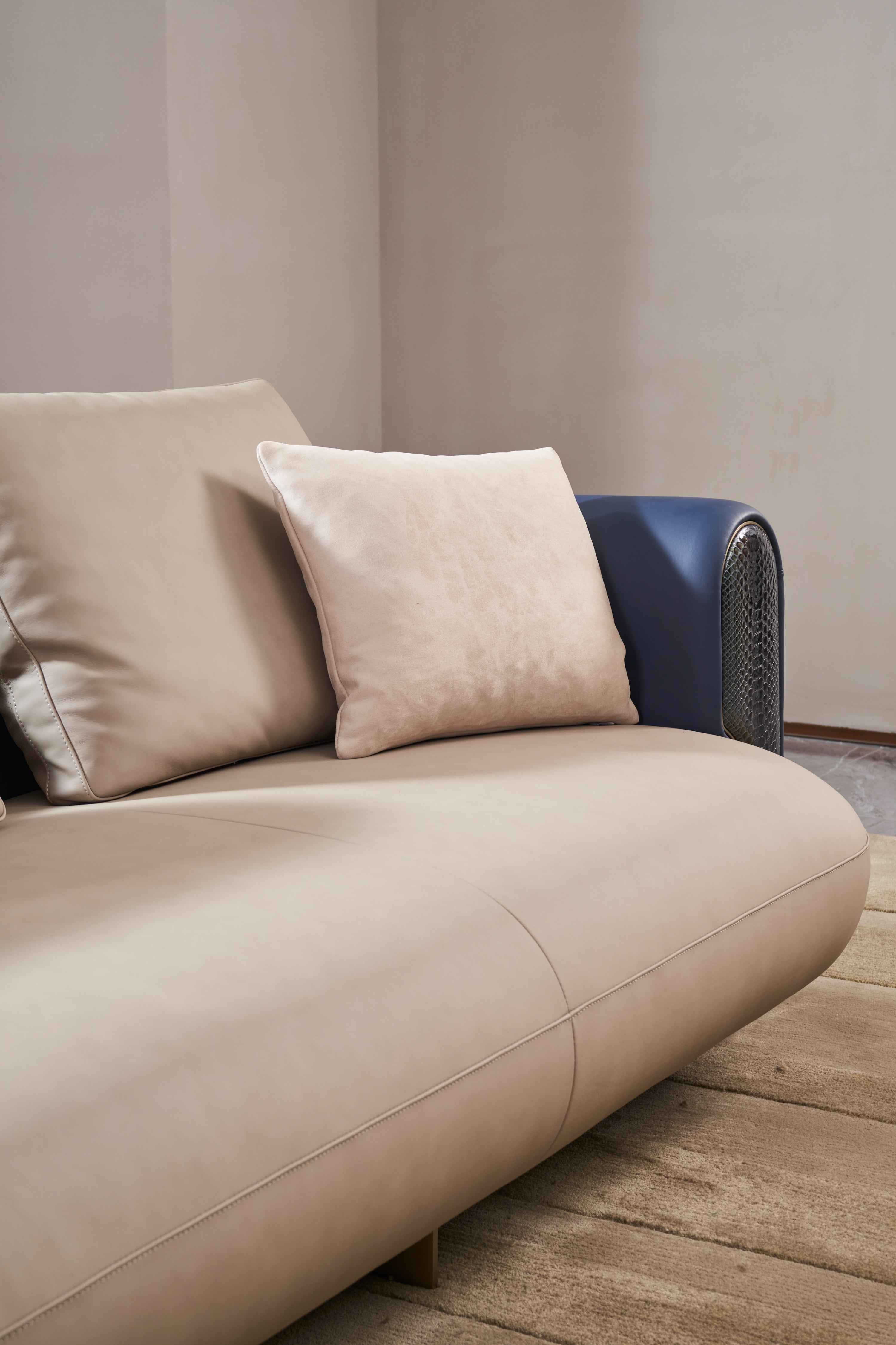 Italian minimalist AB04 leather sofa DJ5-052 Sofa