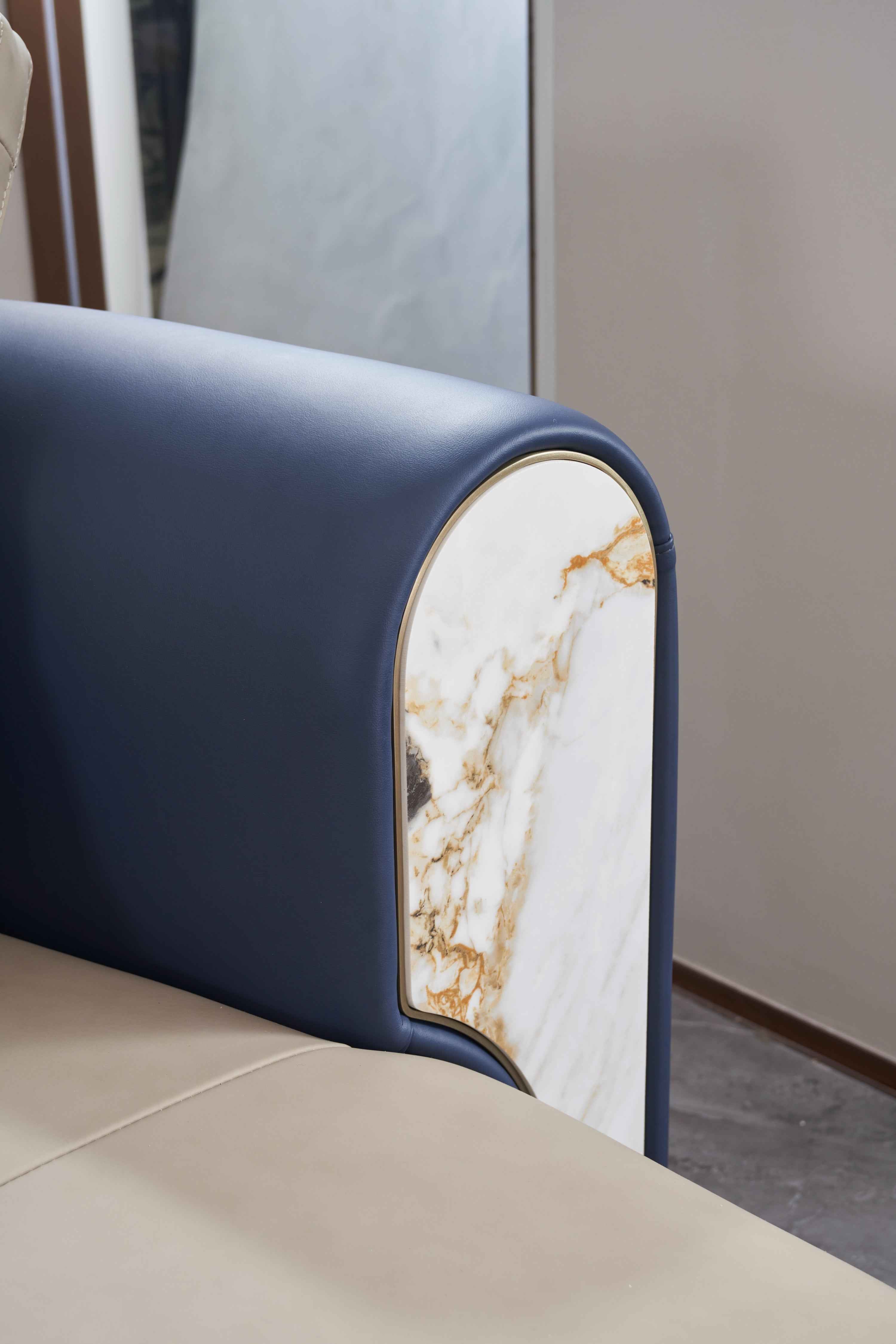 Italian minimalist AB04 leather sofa DJ5-052 Sofa