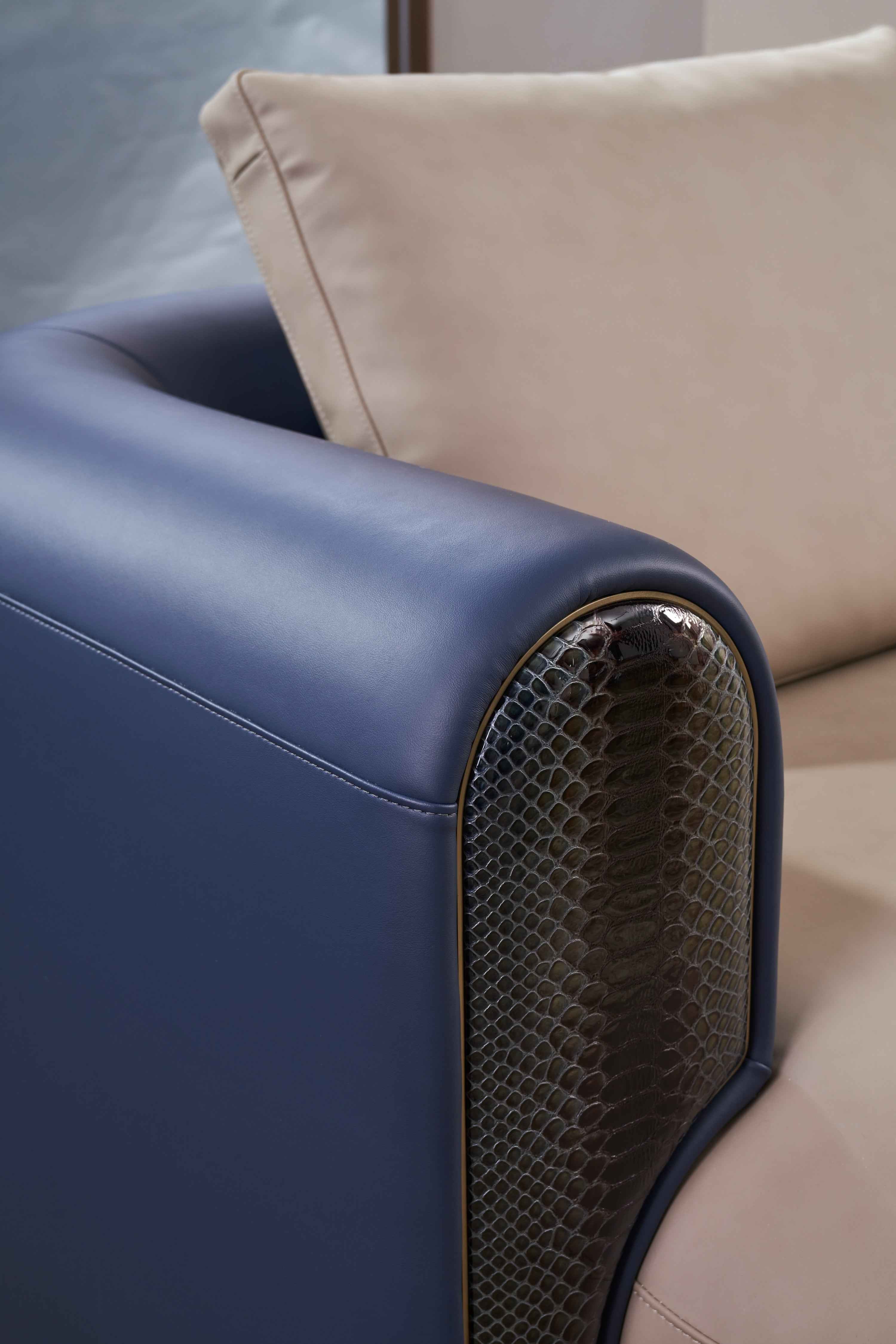 Italian minimalist AB04 leather sofa DJ5-052 Sofa