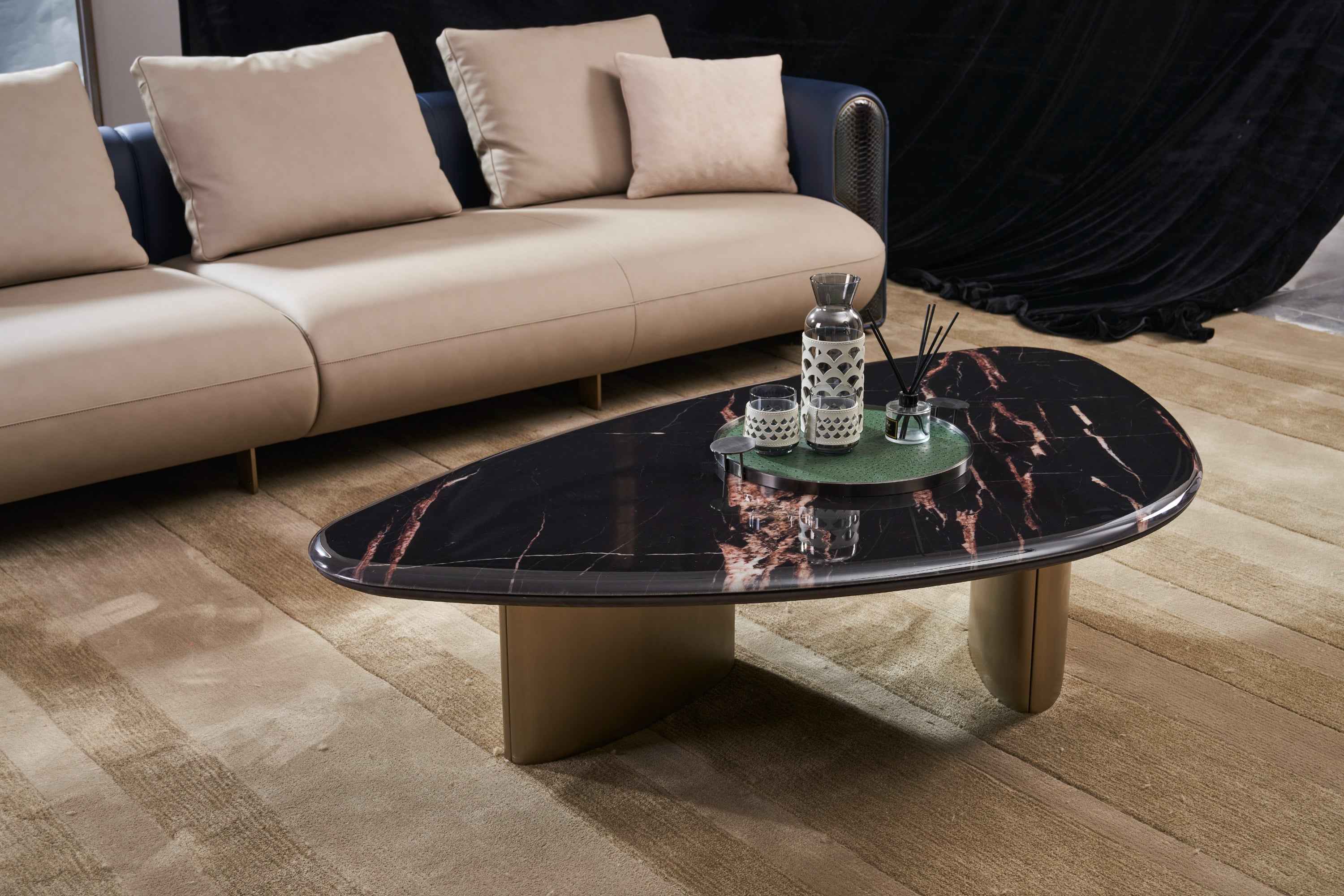 Italian minimalist AB04 leather sofa DJ5-052 Sofa