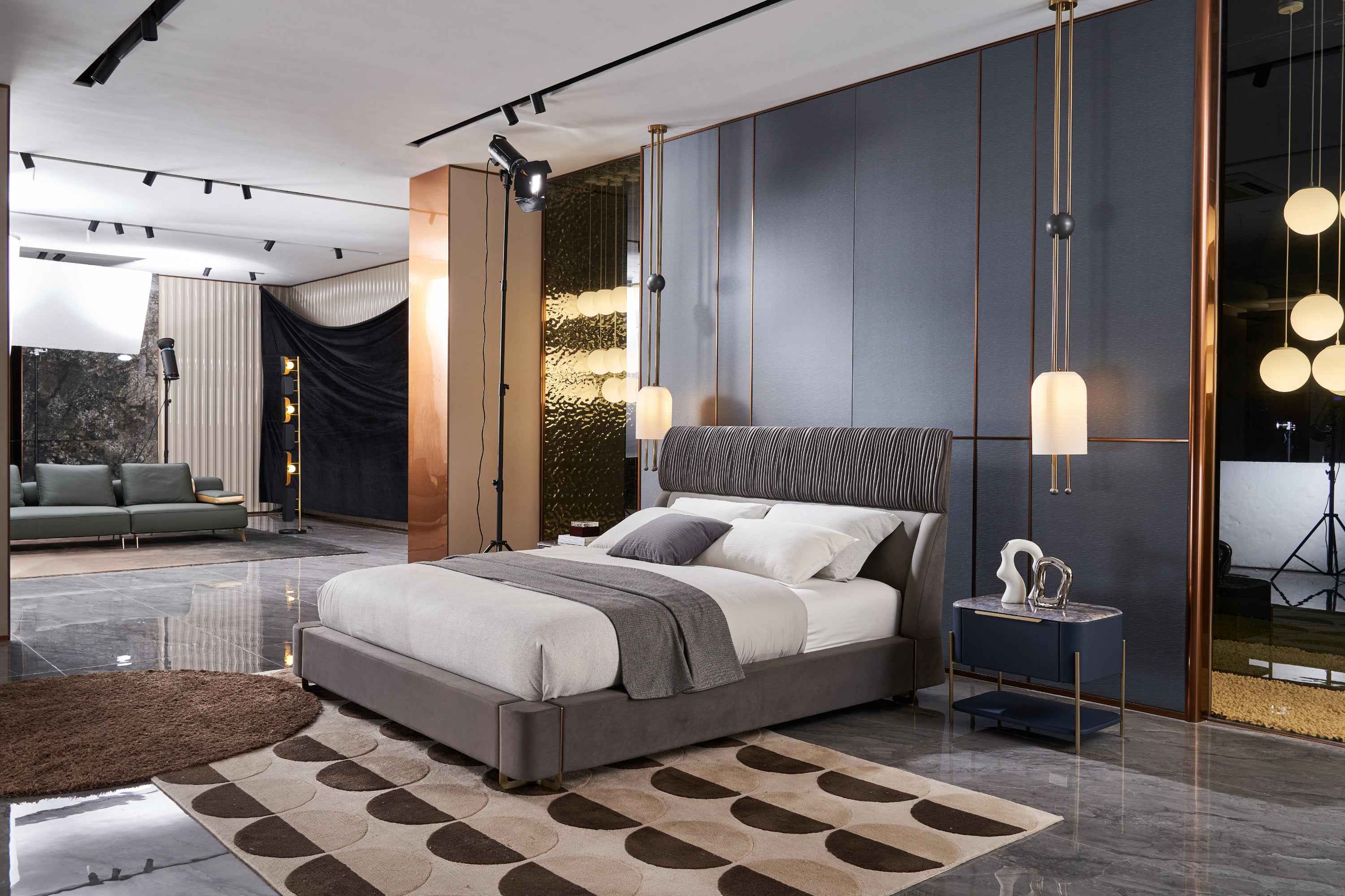 Italian minimalist nightstand DX3-056-2 bedside table