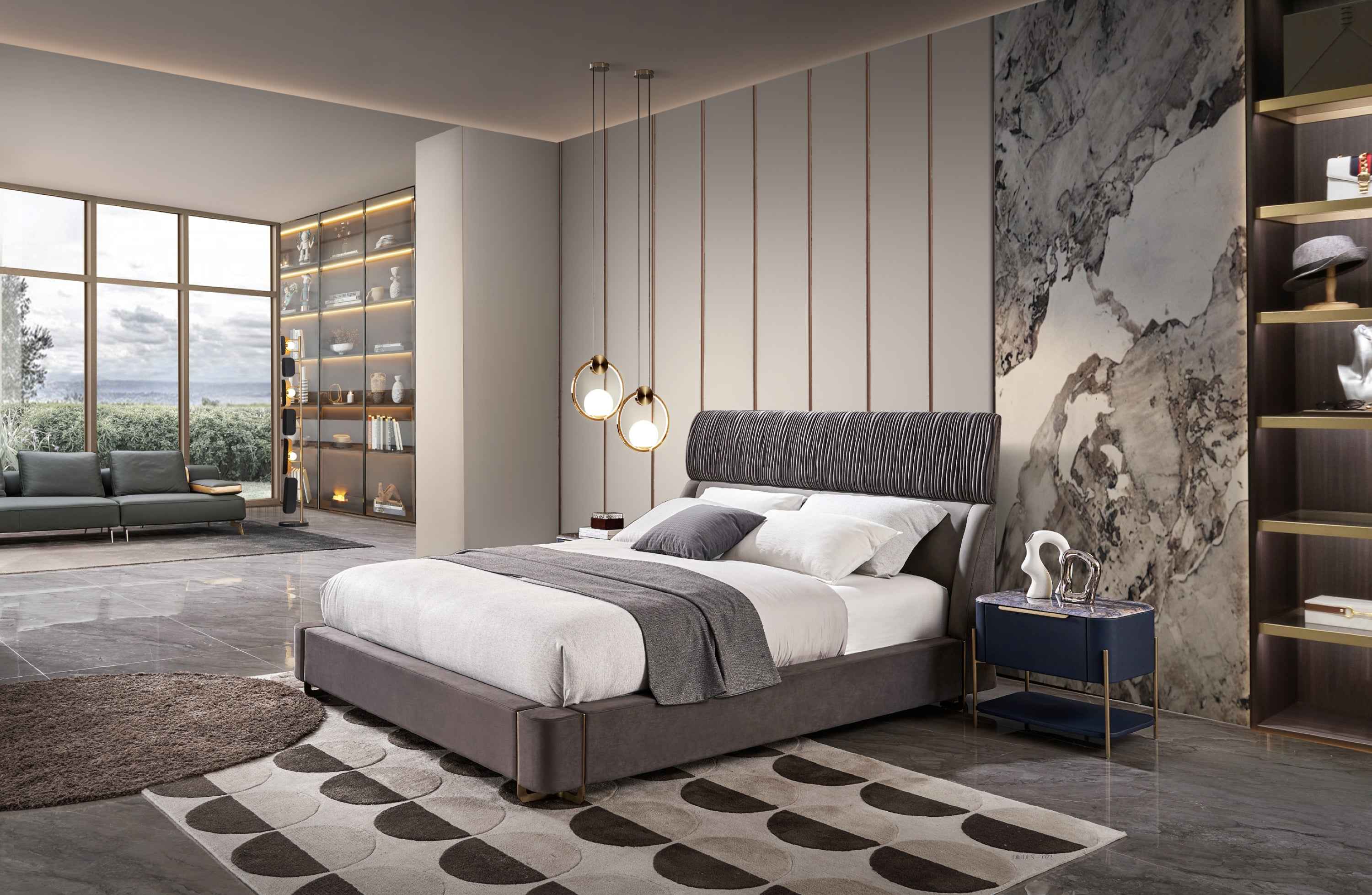 Italian minimalist nightstand DX3-056-2 bedside table