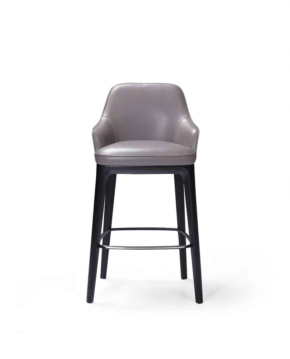 Italian minimalist leather Barstool chair HD1-1823 Barstool