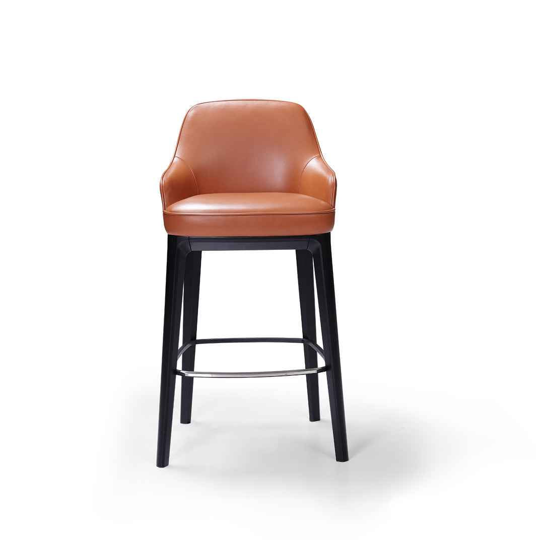 Italian minimalist leather Barstool chair HD1-1823 Barstool