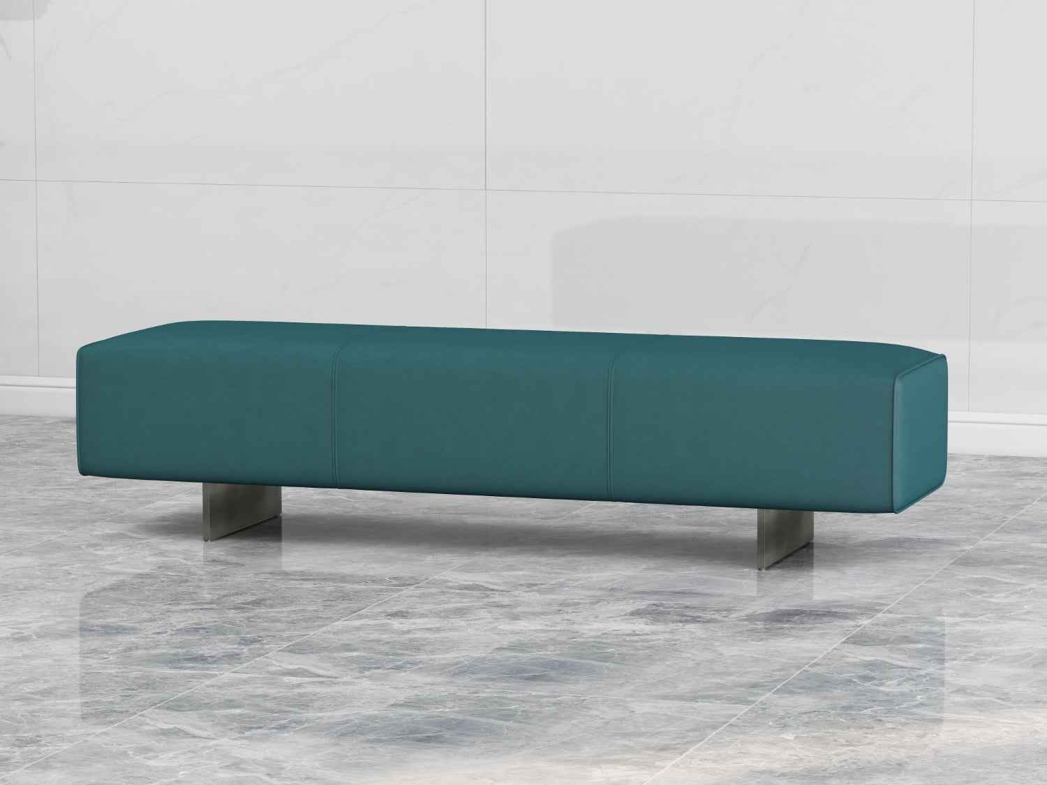 Luxurious Green Leather VD3-2073-1 Footstool