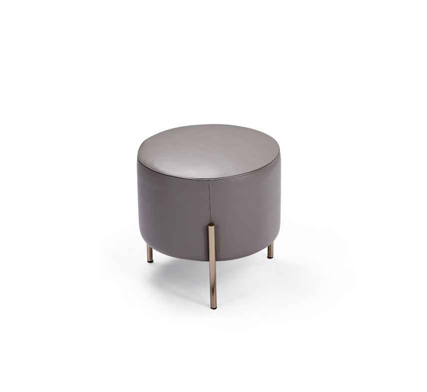 Italian minimalist FA96 and A59 full leather round tea stool VD5-1907-2 round tea stool