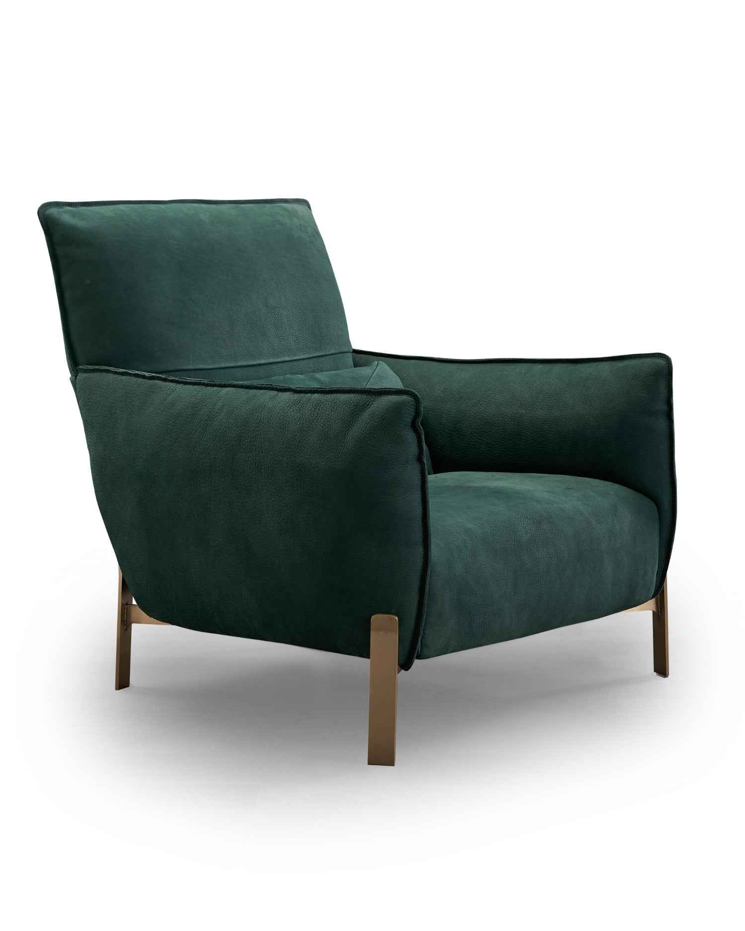 Italian minimalist AA49 all-leather green lounge chair VE5-2019 Lounge chair