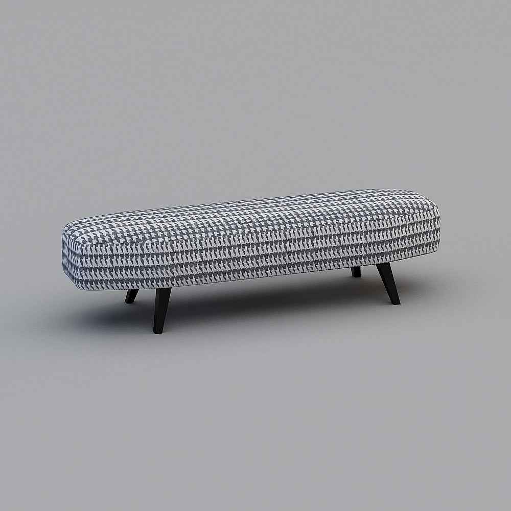 Italian Minimalist Checkered VX5-1663-5 End of Bed Stool