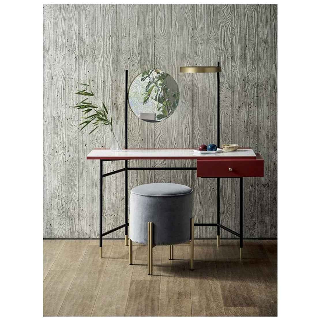 Italian minimalist FA96 full leather long tea stool VD5-1907-1 Tea stool