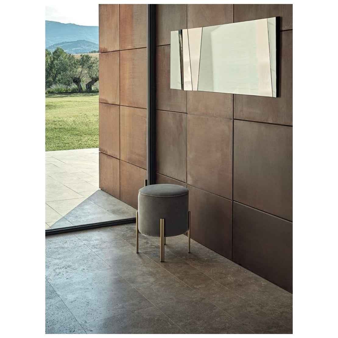 Italian minimalist FA96 full leather long tea stool VD5-1907-1 Tea stool