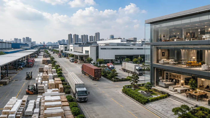 Foshan China furniture manufacturing hub with factories showrooms and global sourcing network